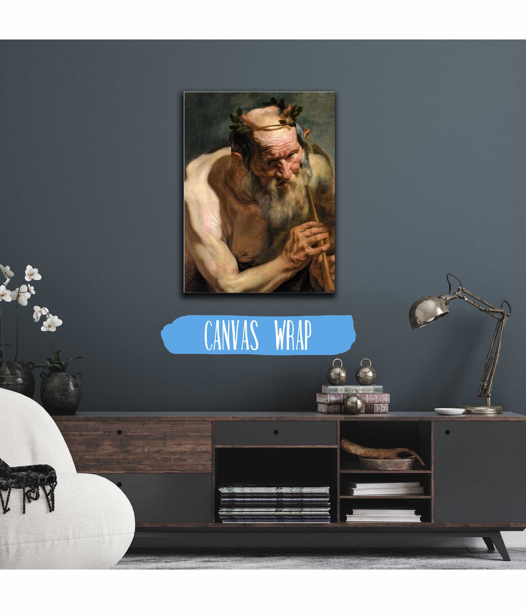 Old Satyr Holding A Flute by Jacob Jordaens - Image 3