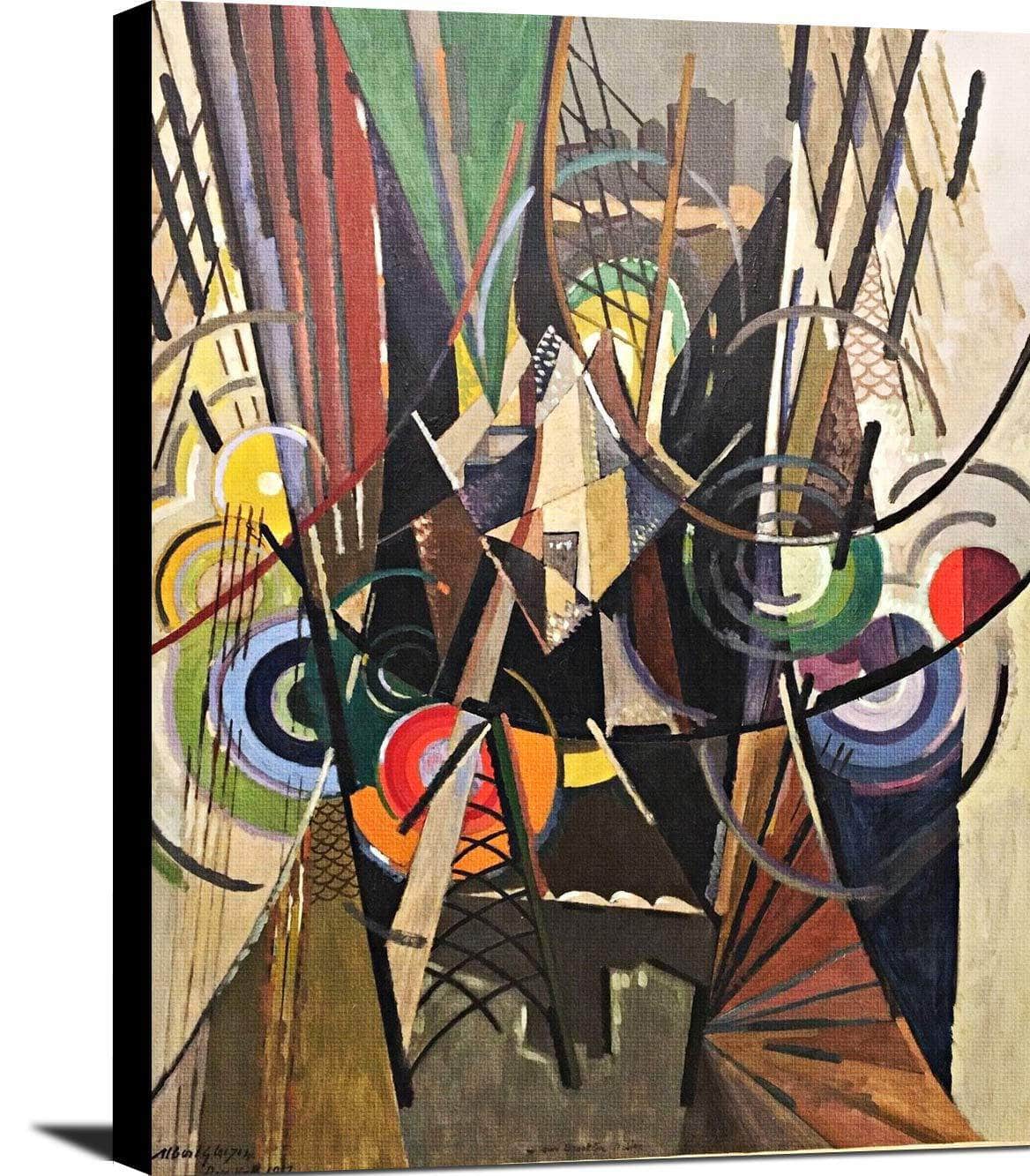 On Brooklyn Bridge Painting Albert Gleizes Canvas Art - Image 2