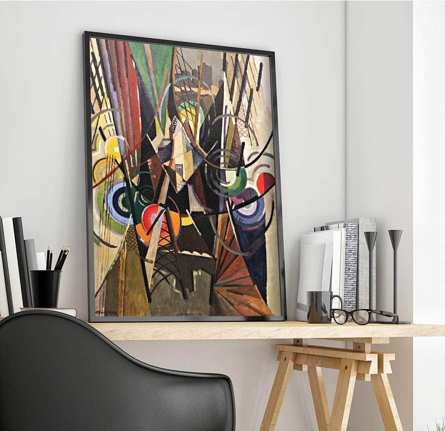 On Brooklyn Bridge Painting Albert Gleizes Canvas Art - Image 4