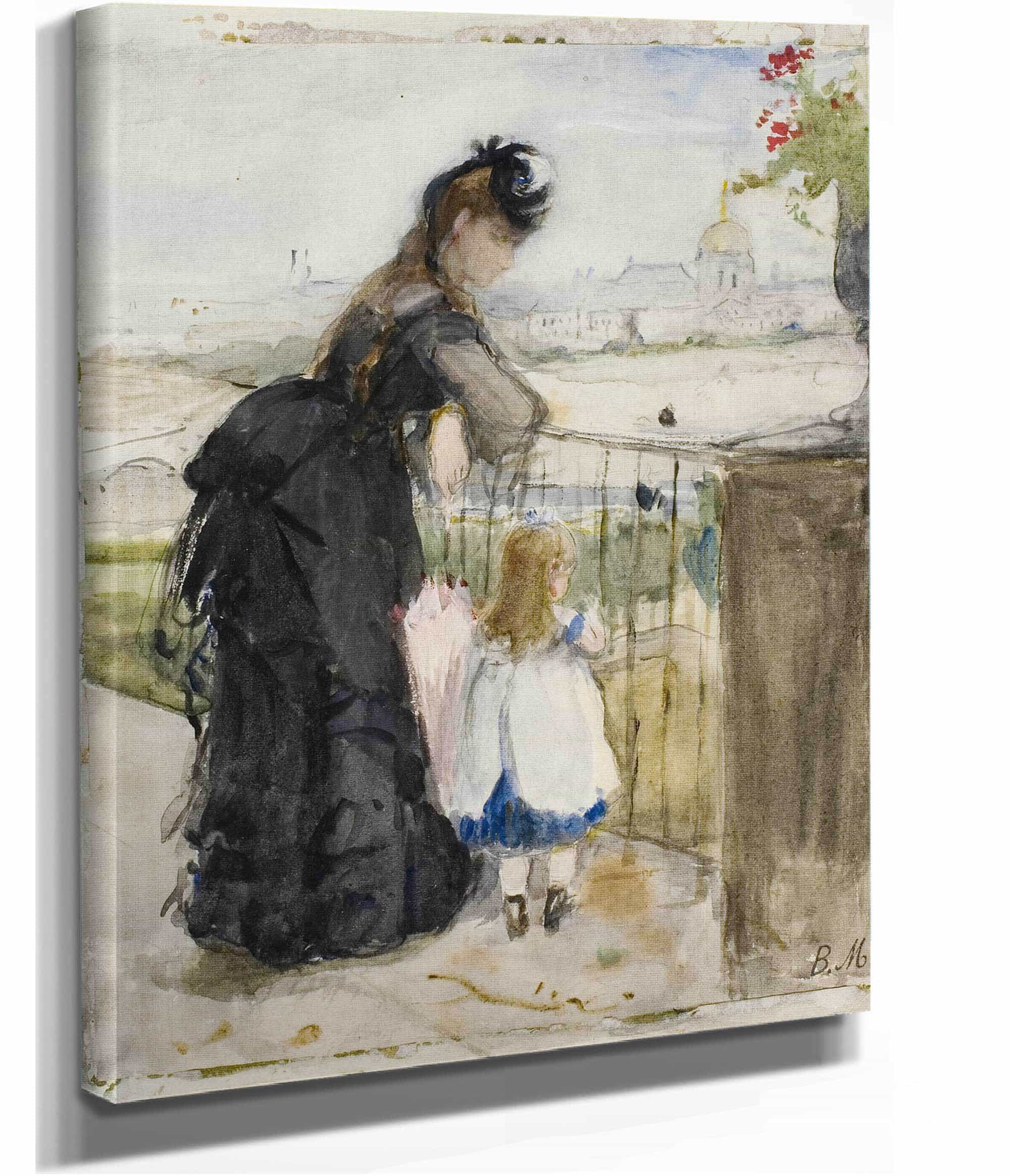 On The Balcony by Berthe Morisot - Image 2