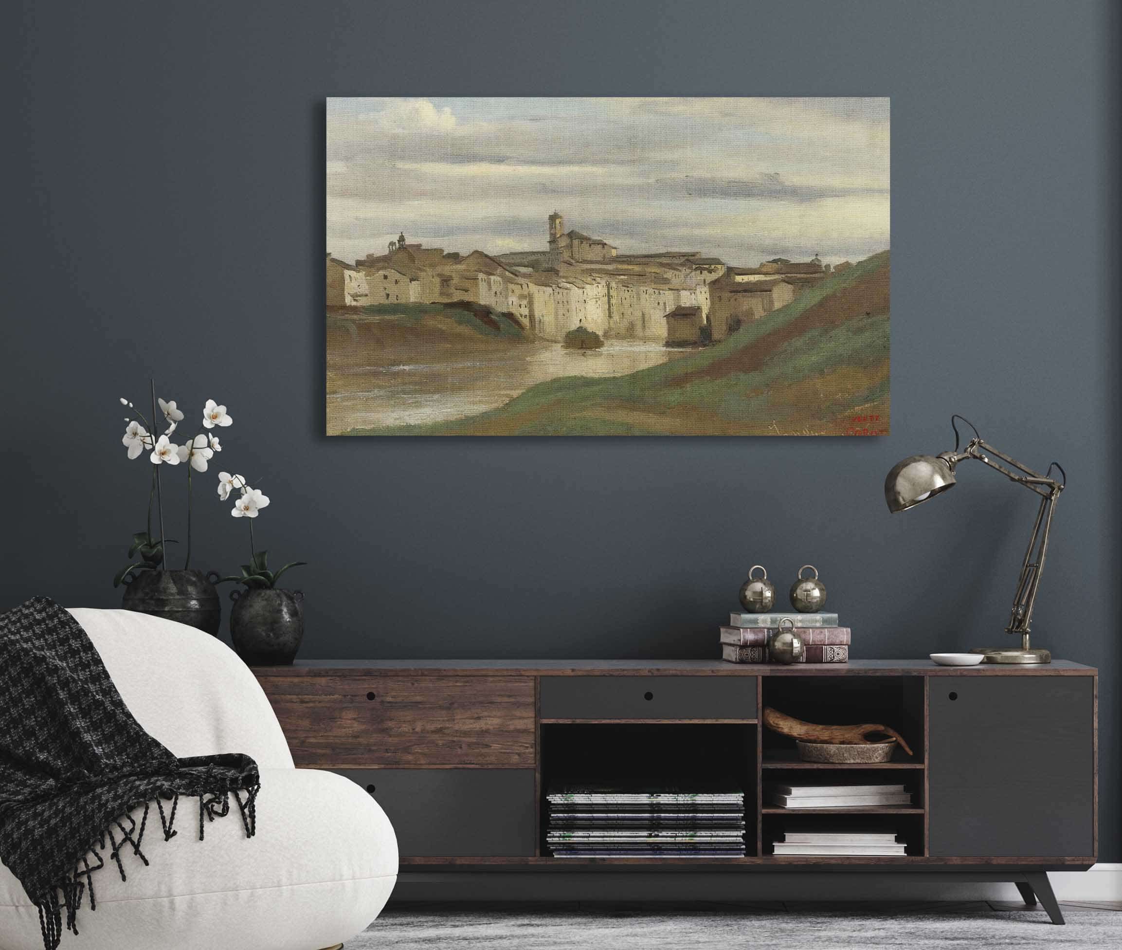 On The Banks Of The Tiber Rome by Jean Baptiste Camille Corot - Image 5