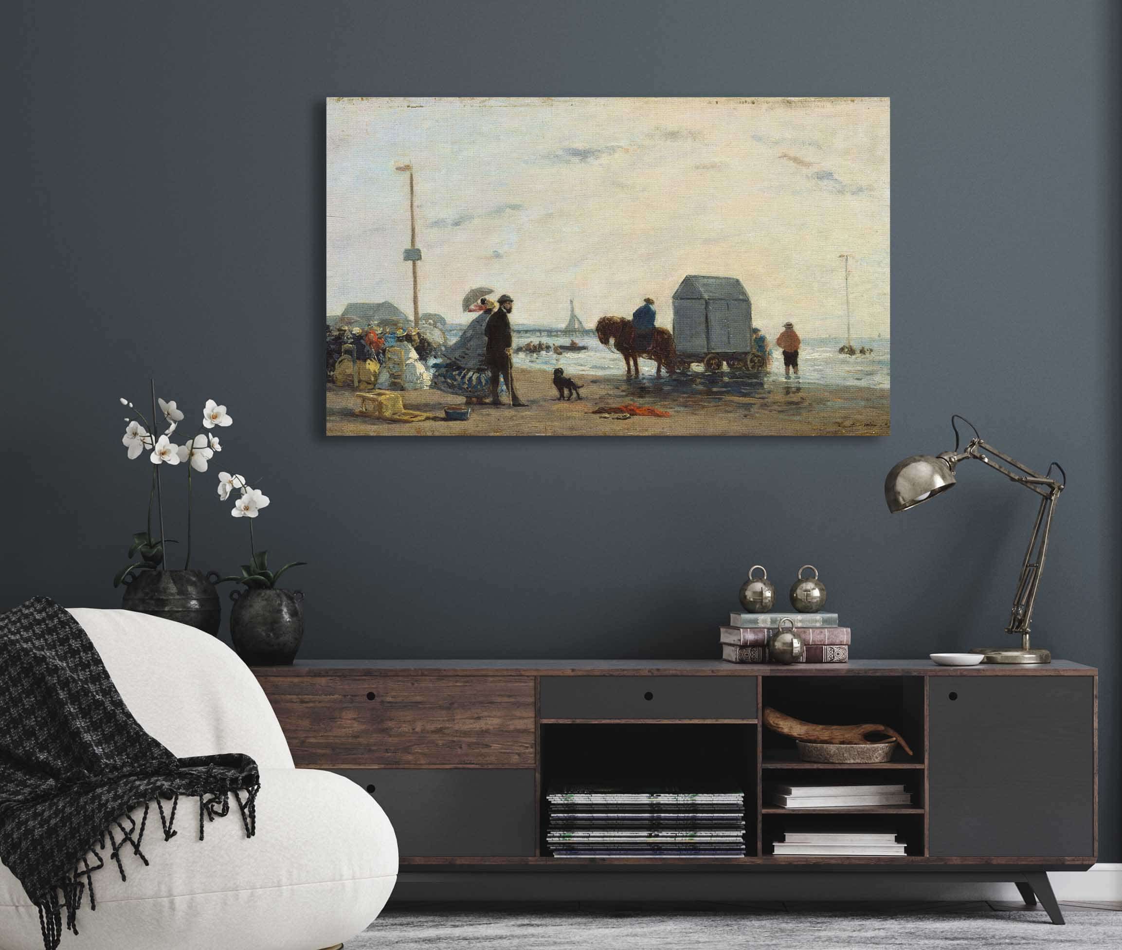 On The Beach At Trouville by Eugene Boudin - Image 5