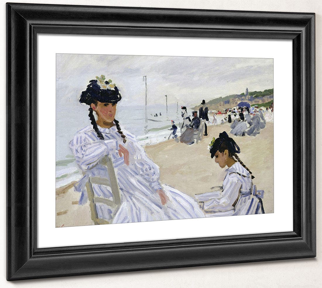On The Beach At Trouville By Claude Monet - Image 4