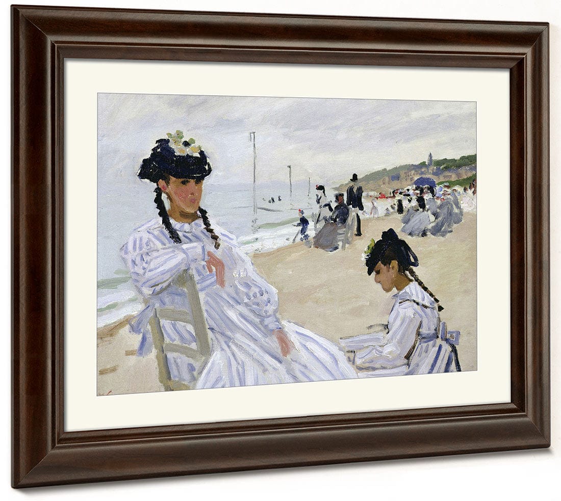 On The Beach At Trouville By Claude Monet - Image 5