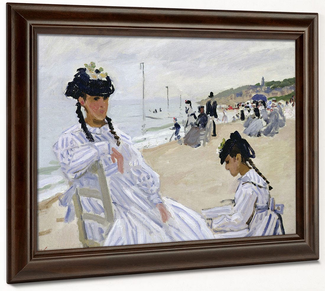 On The Beach At Trouville By Claude Monet - Image 6