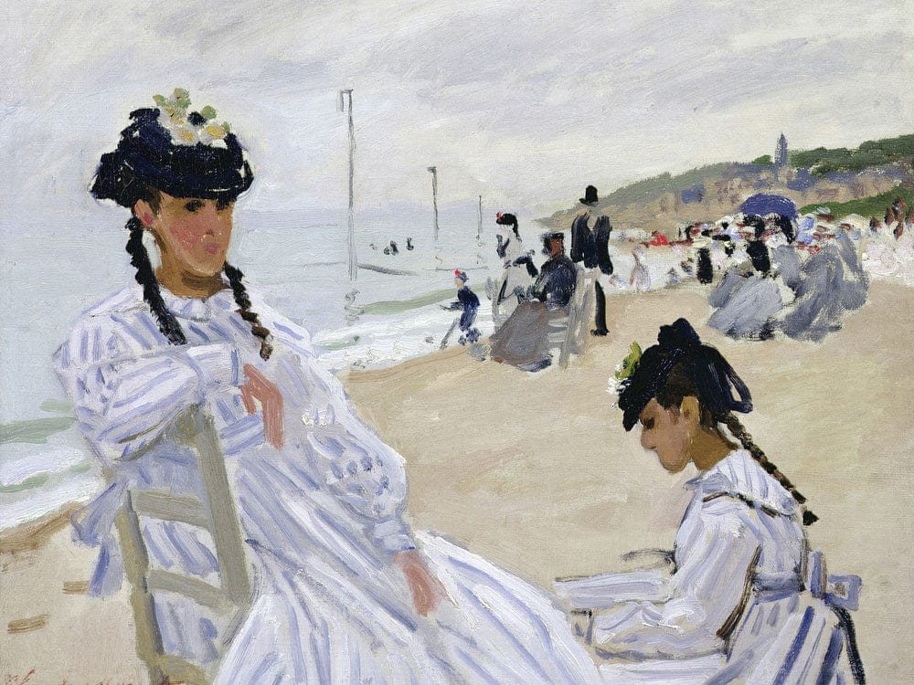 On The Beach At Trouville By Claude Monet - Image 7
