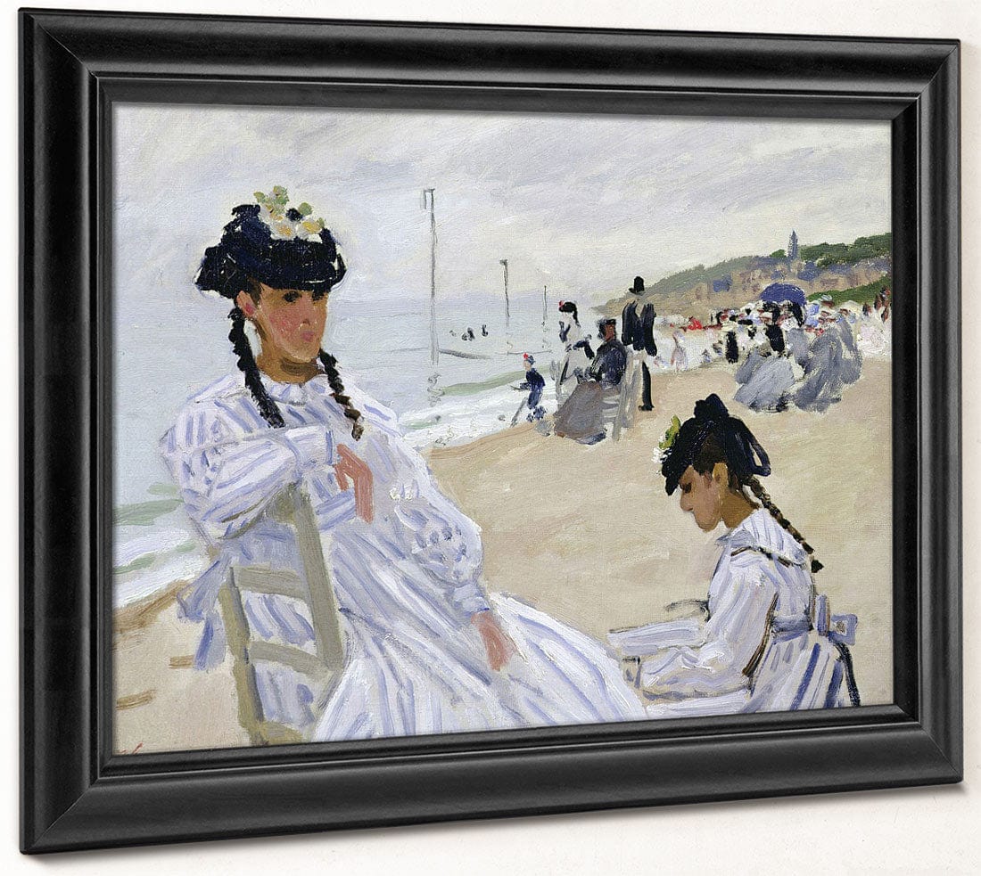 On The Beach At Trouville By Claude Monet - Image 8