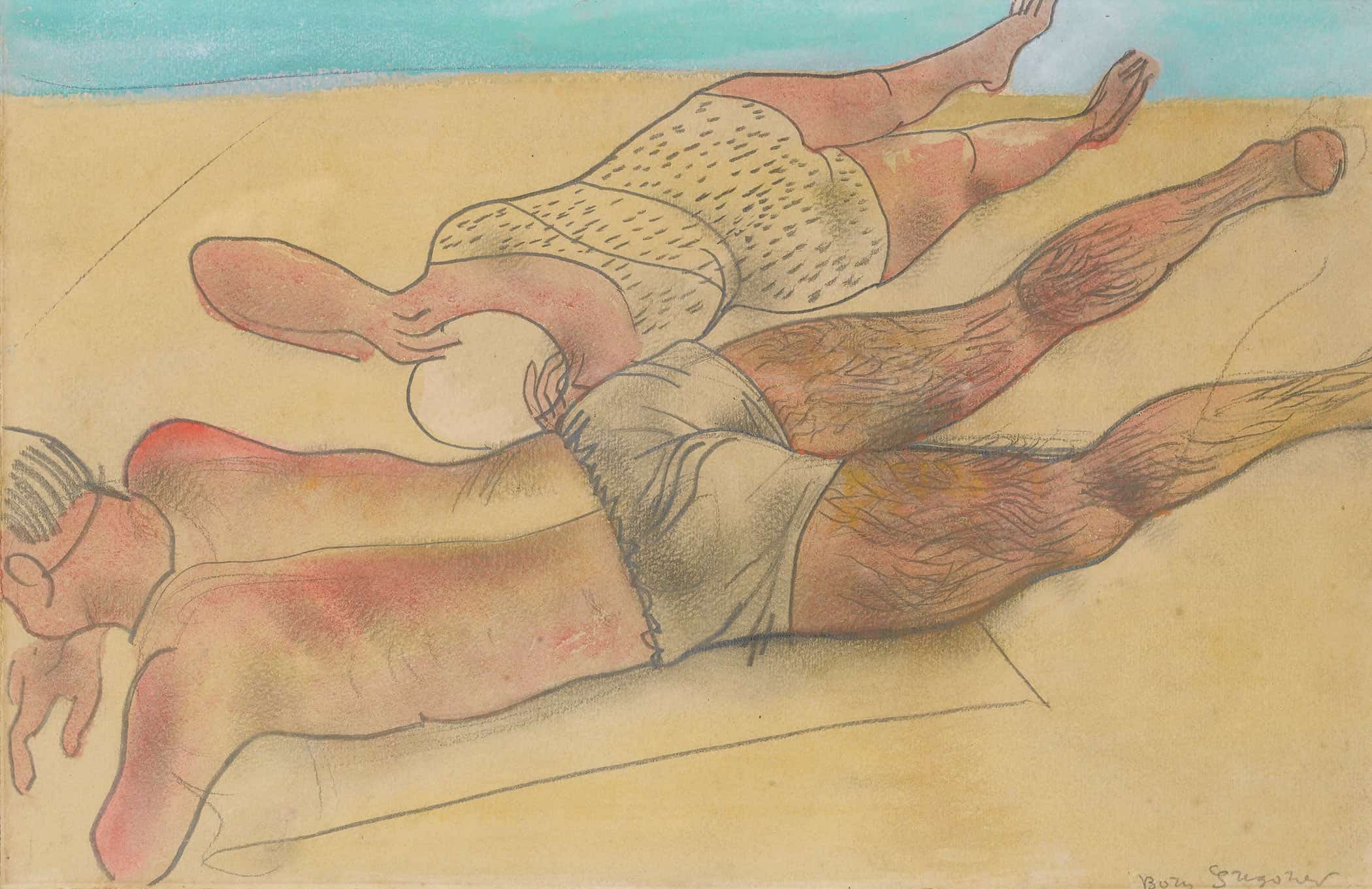 On The Beach by Boris Grigoriev - Image 2