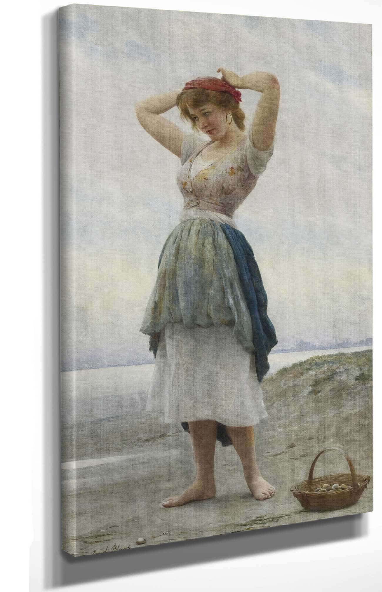 On The Beach by Eugen Von Blaas - Image 4