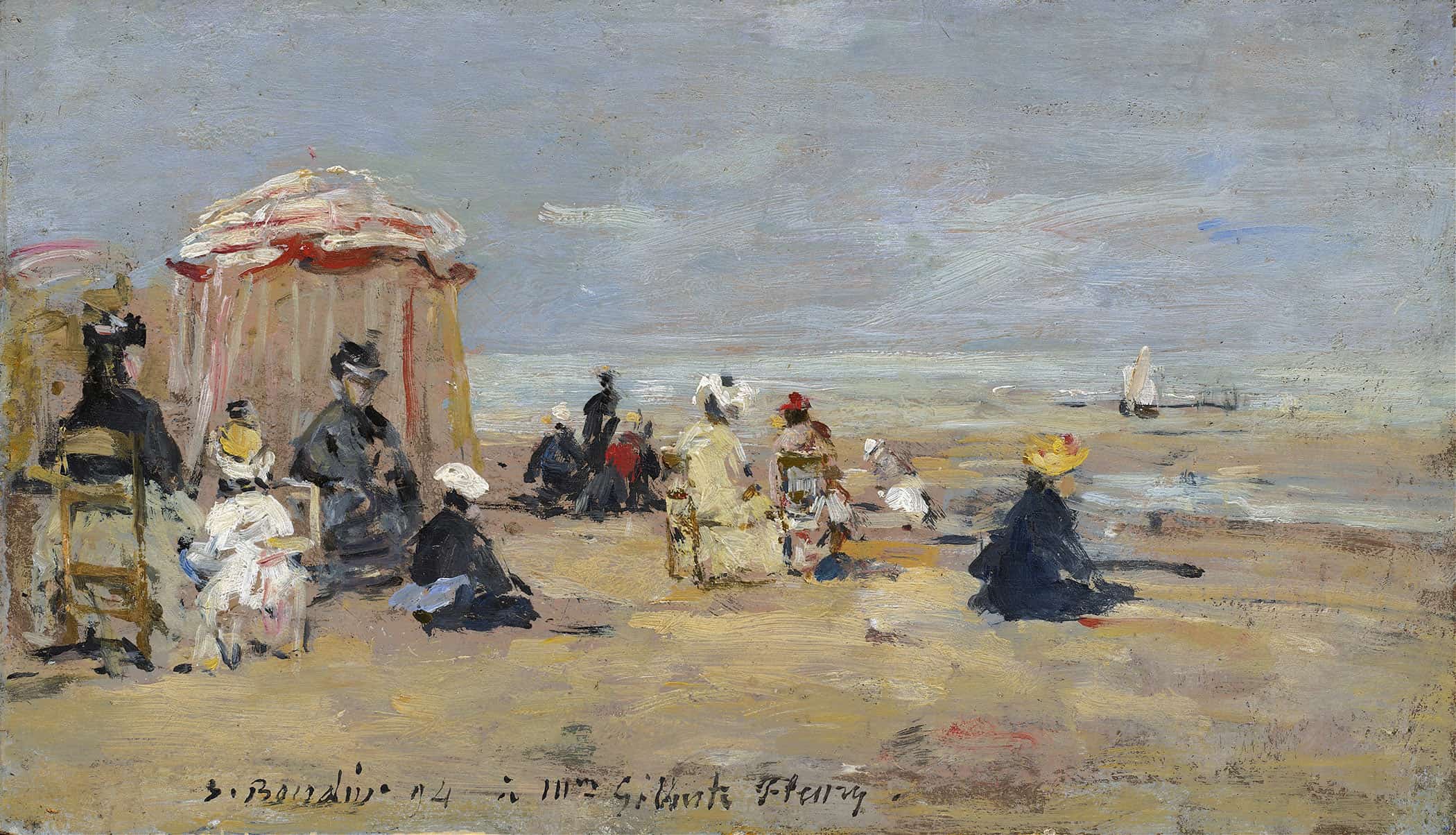 On The Beach by Eugene Boudin - Image 2