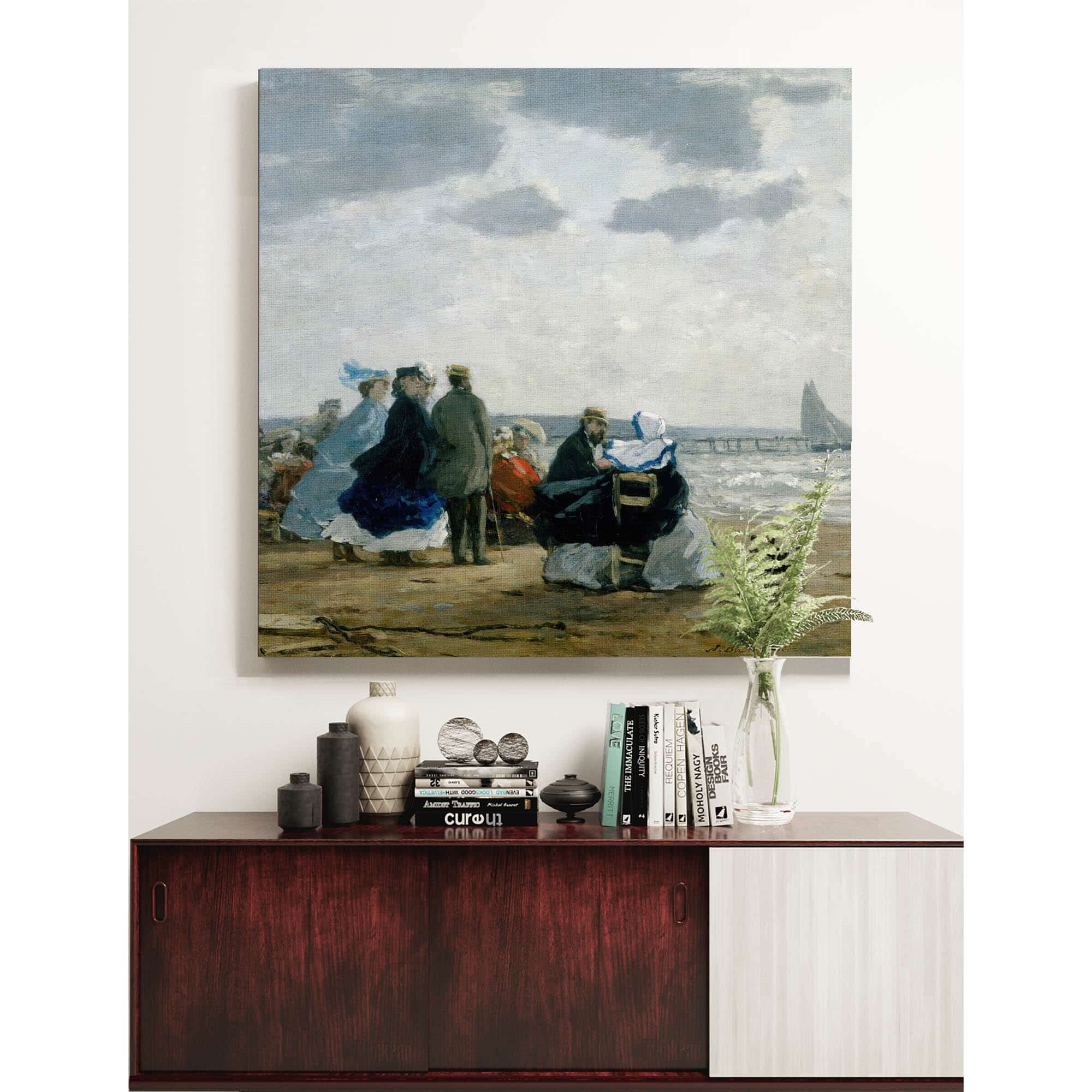 On The Beach Dieppe by Eugene Boudin - Image 5