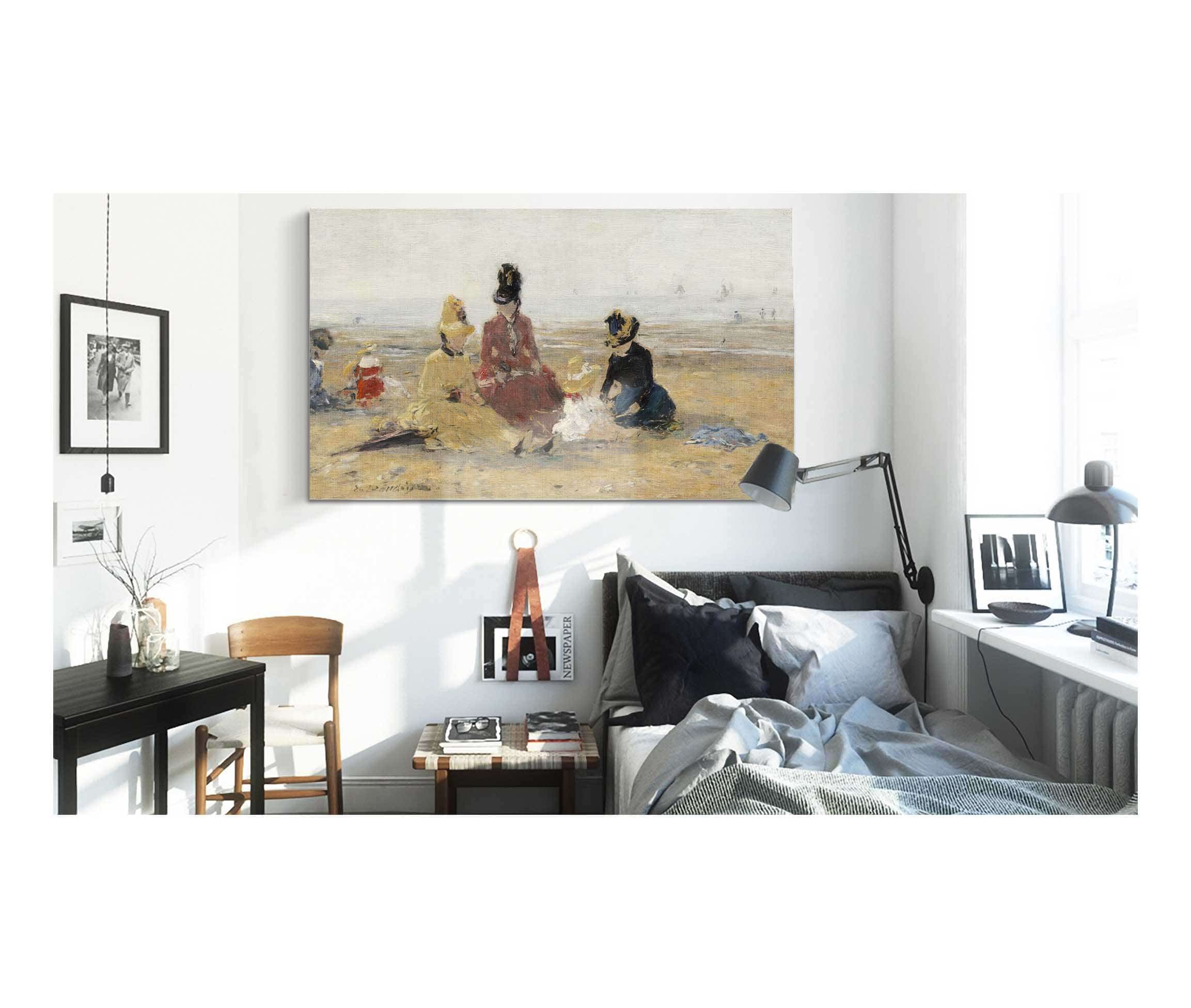 On The Beachtrouville by Eugene Boudin - Image 3