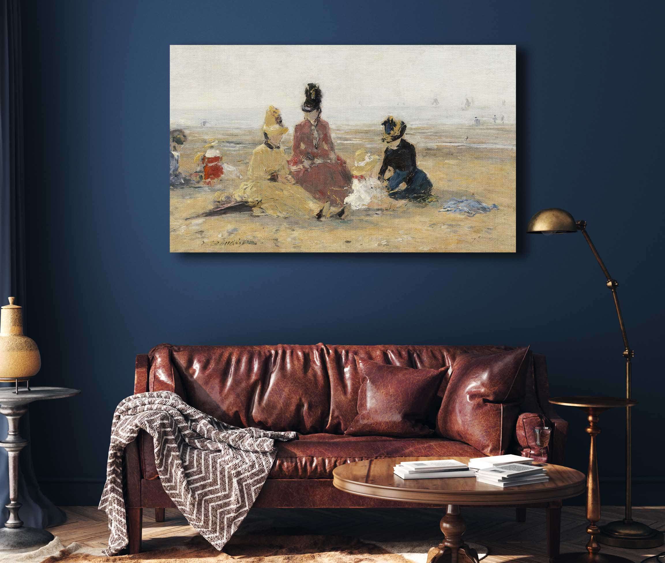 On The Beachtrouville by Eugene Boudin - Image 4