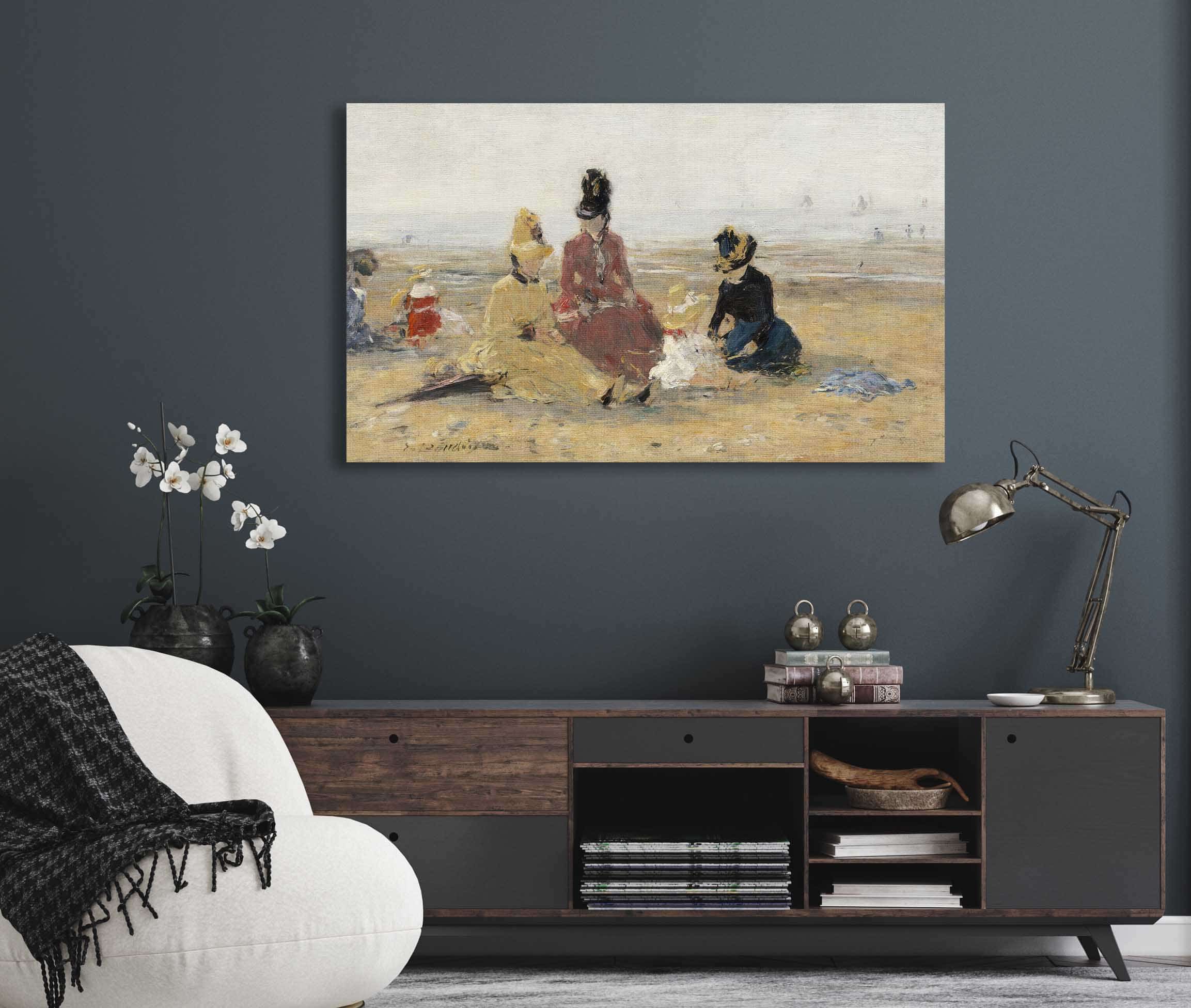 On The Beachtrouville by Eugene Boudin - Image 5