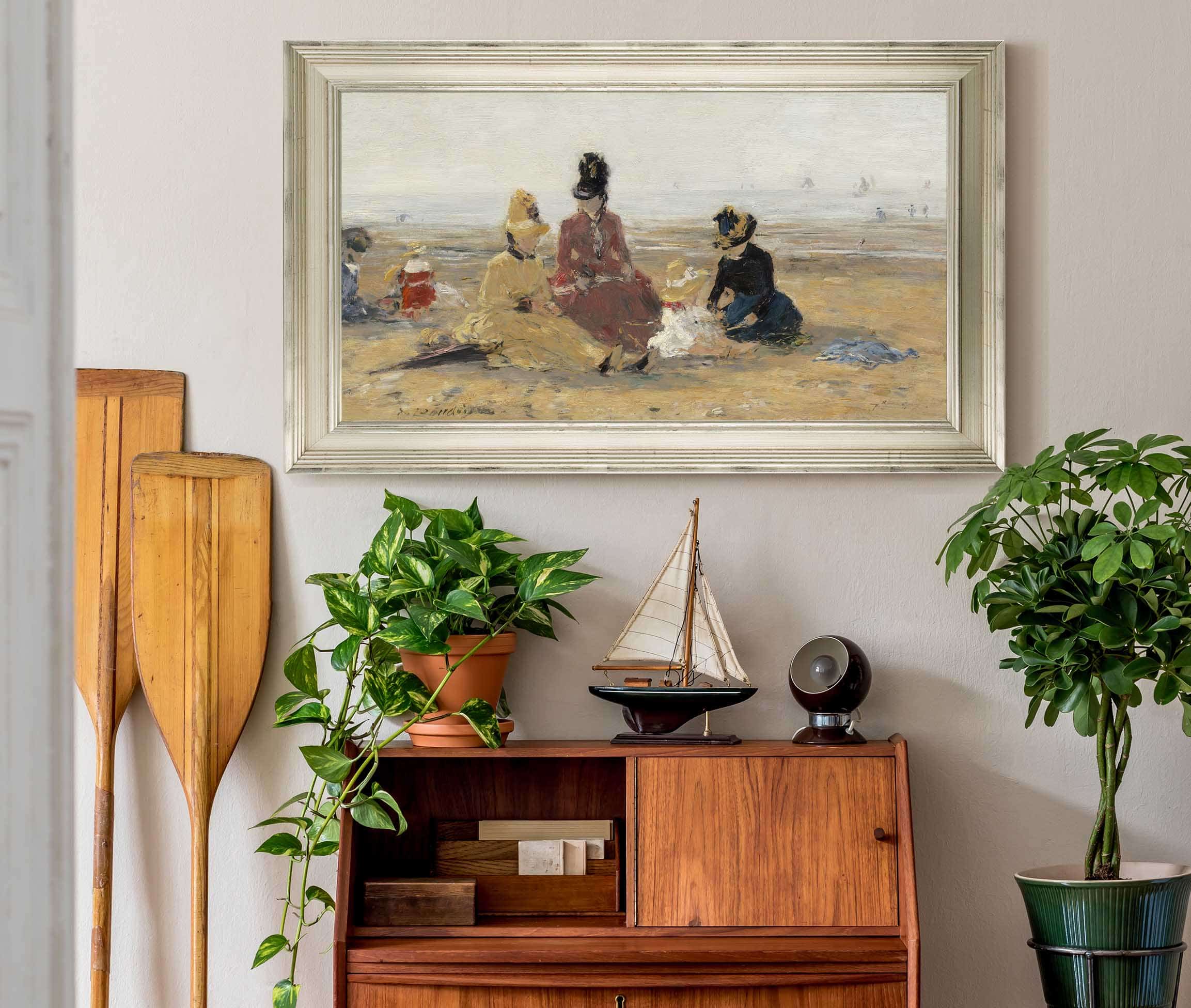 On The Beachtrouville by Eugene Boudin - Image 6