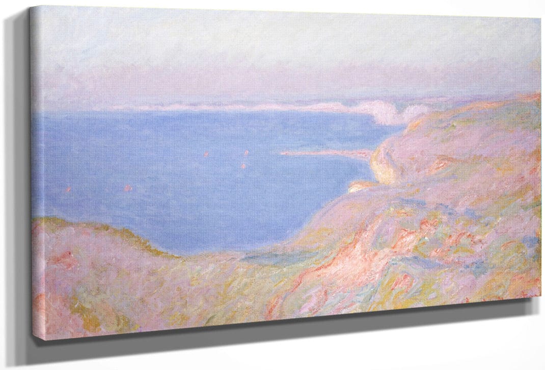 On The Cliffs Near Dieppe, Sunset 1 By Claude Monet