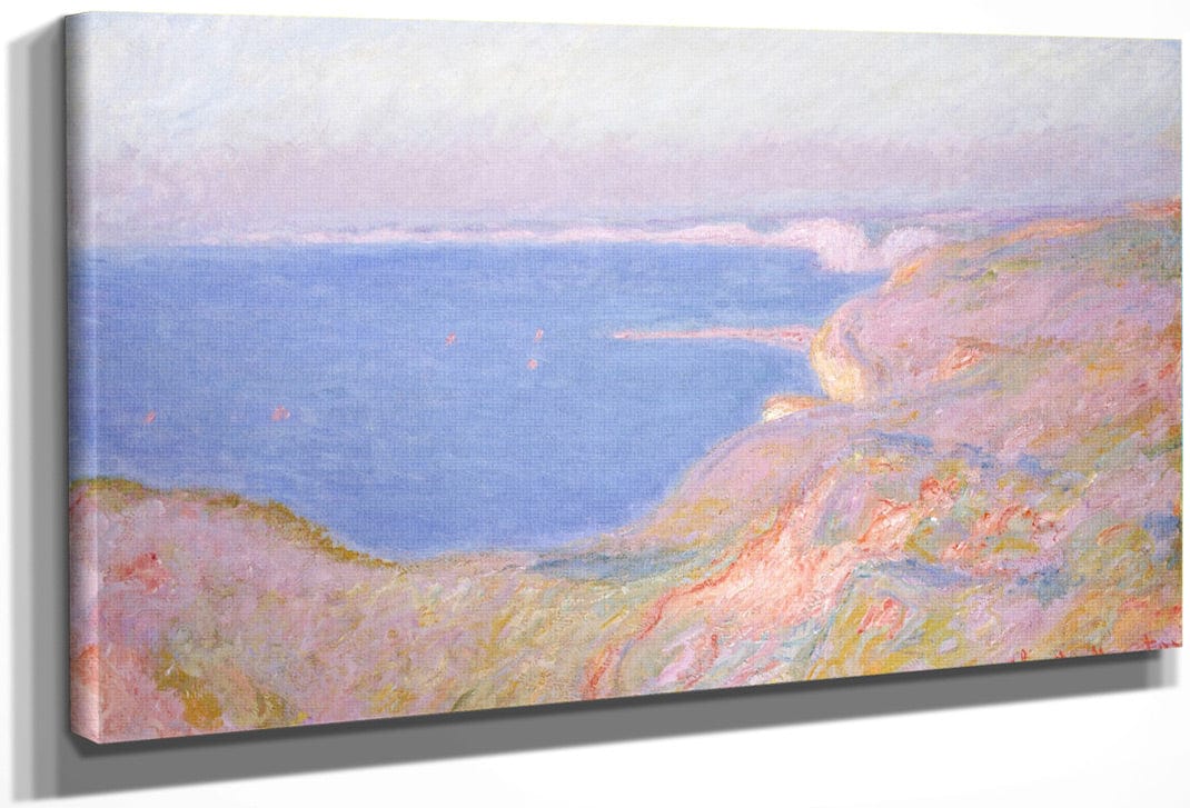 On The Cliffs Near Dieppe, Sunset By Claude Monet
