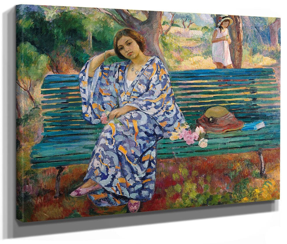 On The Green Bank, Sanary By Henri Lebasque