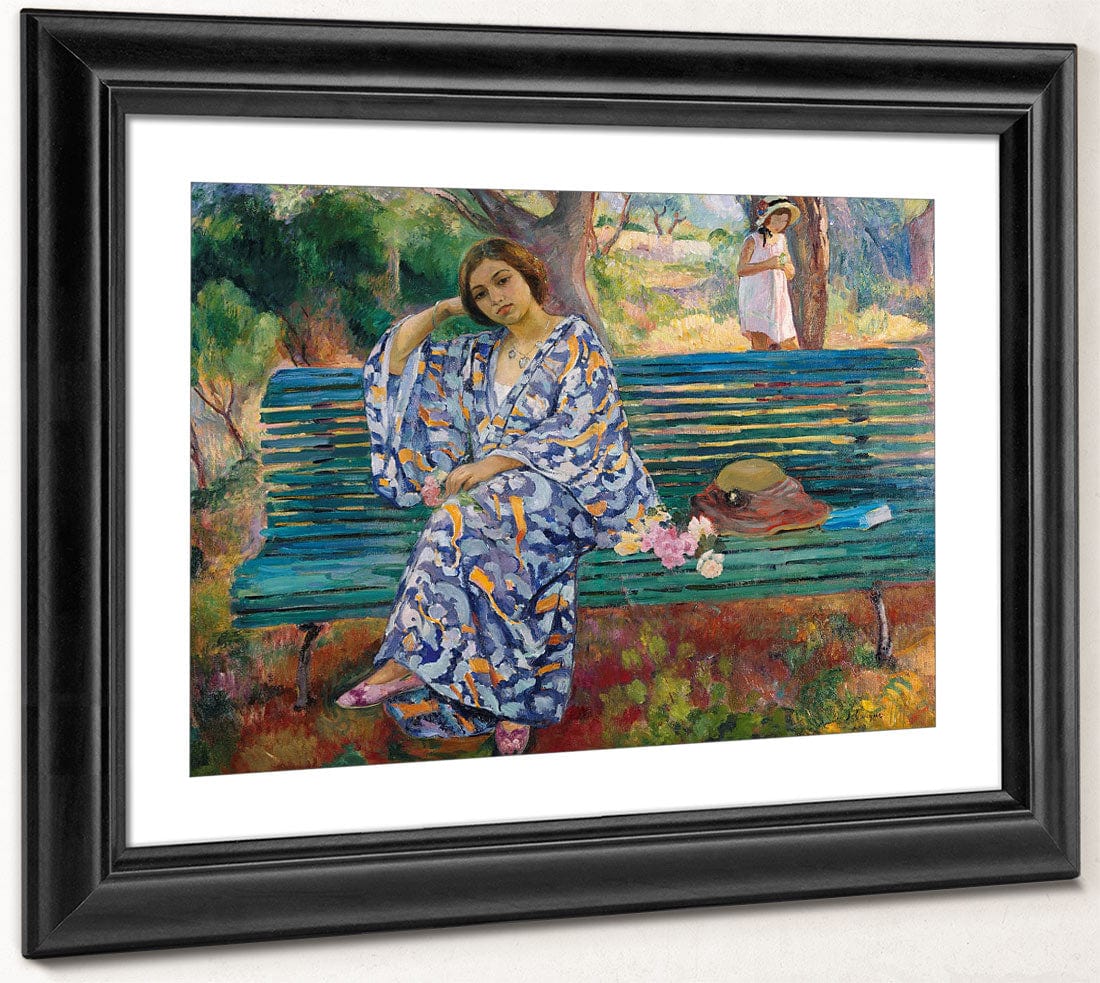 On The Green Bank, Sanary By Henri Lebasque - Image 2