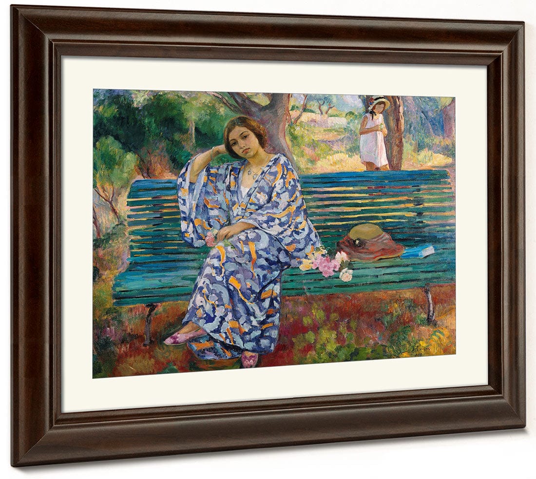On The Green Bank, Sanary By Henri Lebasque - Image 3