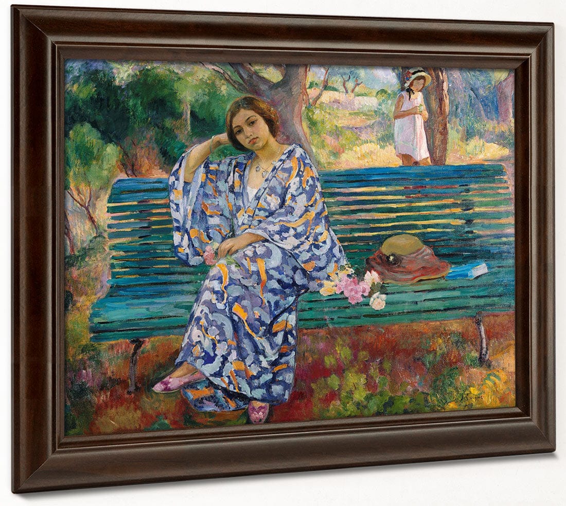 On The Green Bank, Sanary By Henri Lebasque - Image 4
