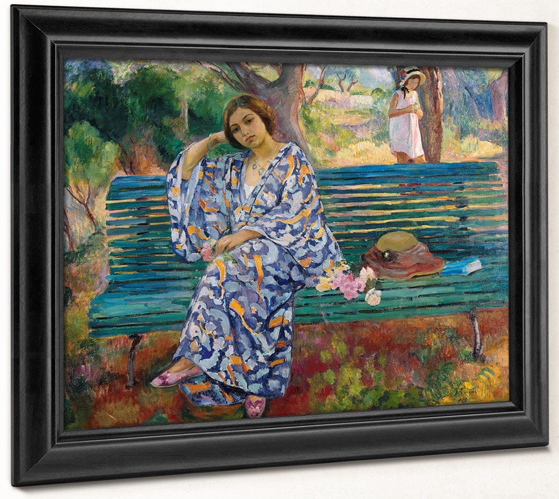 On The Green Bank, Sanary By Henri Lebasque - Image 6