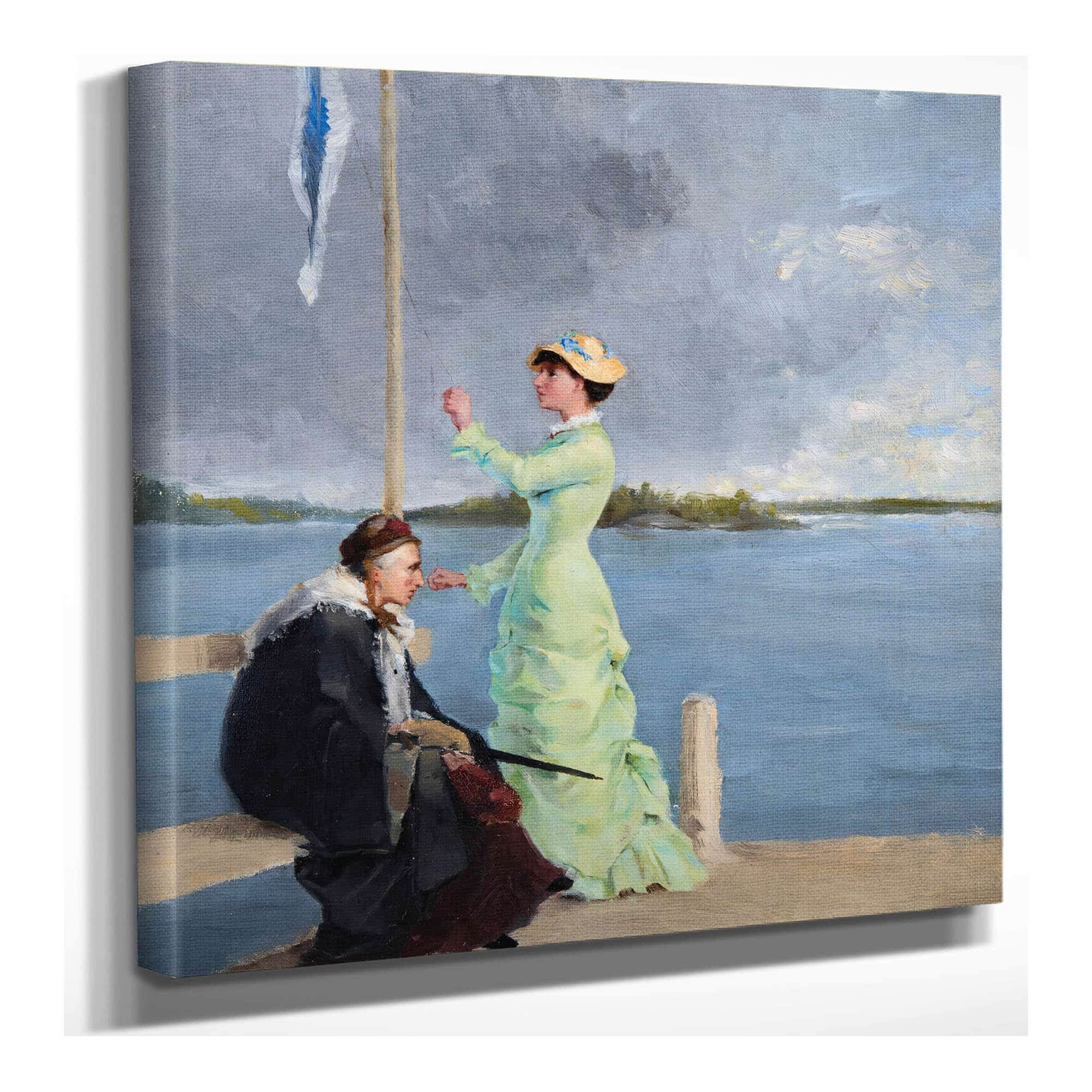 On The Jetty by Helene Schjerfbeck