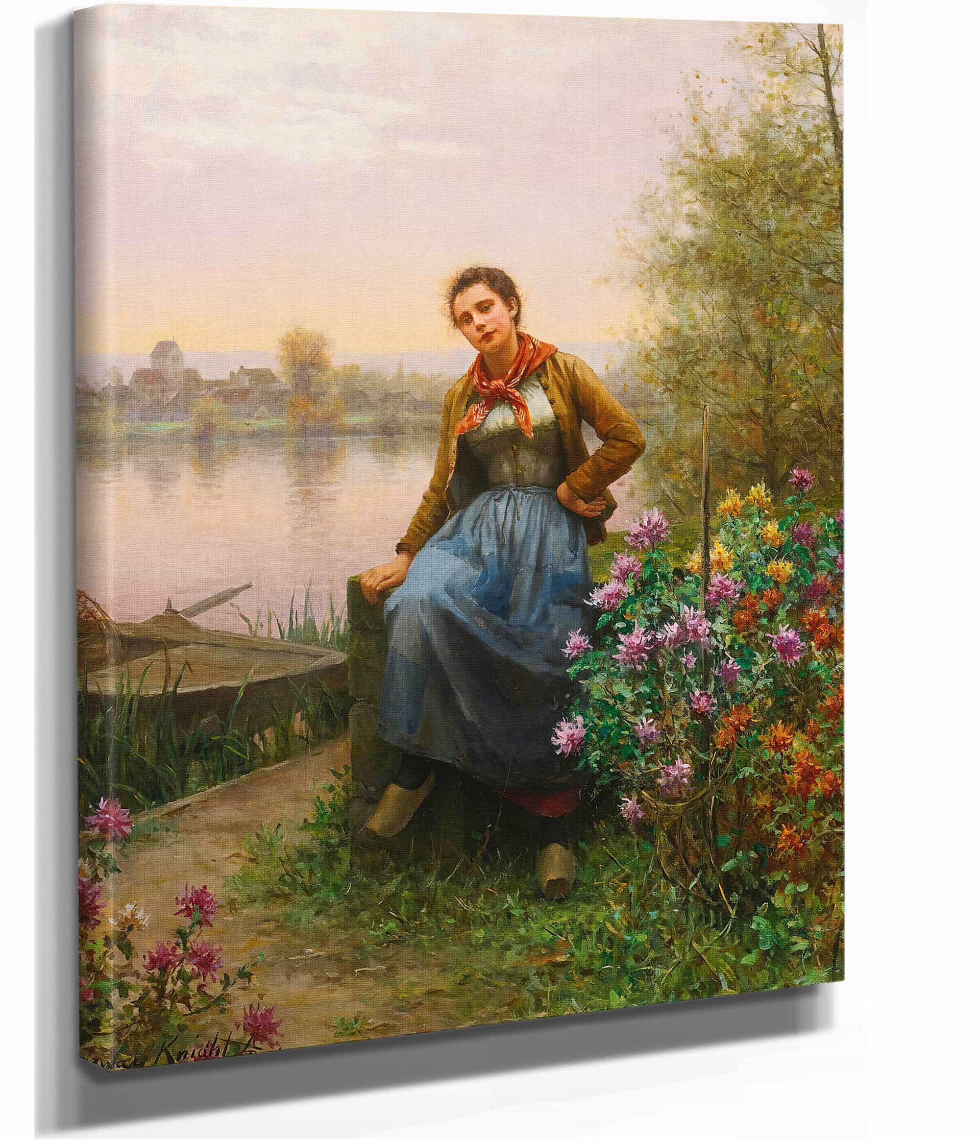 On The Rivers Edge by Daniel Ridgway Knight - Image 2