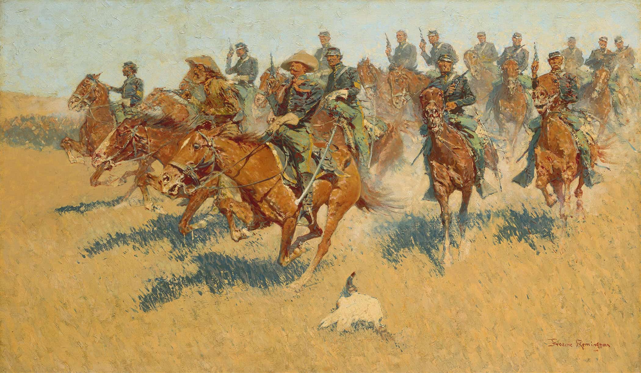 On The Southern Plains by Frederic Remington - Image 2