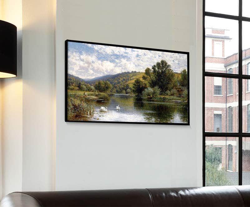 On The Thames Painting Alfred Augustus Glendening Canvas Art - Image 4