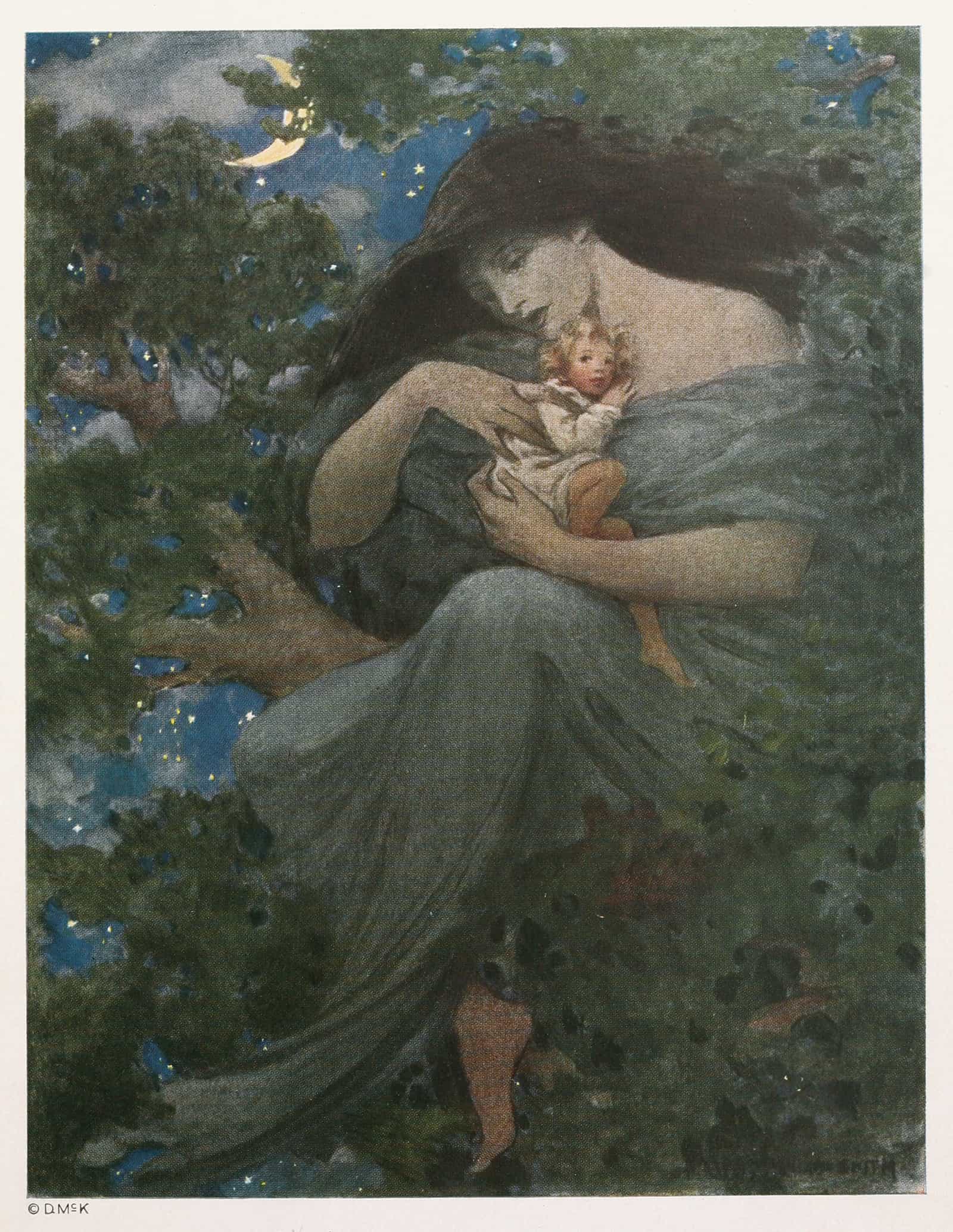 On The Top Of The Great Beech Tree by Jessie Willcox Smith - Image 2