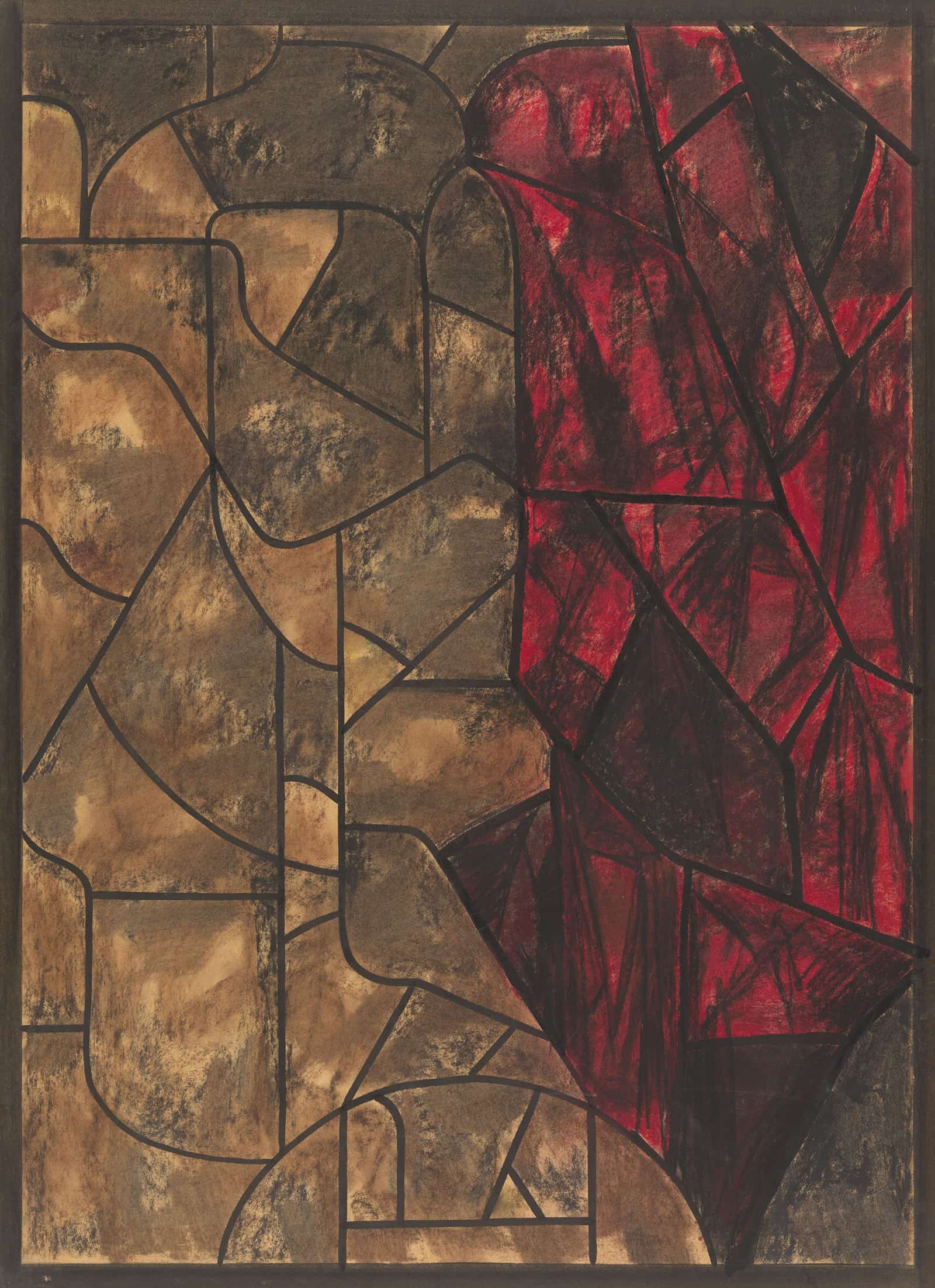 Ontwerp Voor Raam In Het Noordertransept In De Dom Te Utrecht by Richard Nicolaus Roland Holst - Image 46