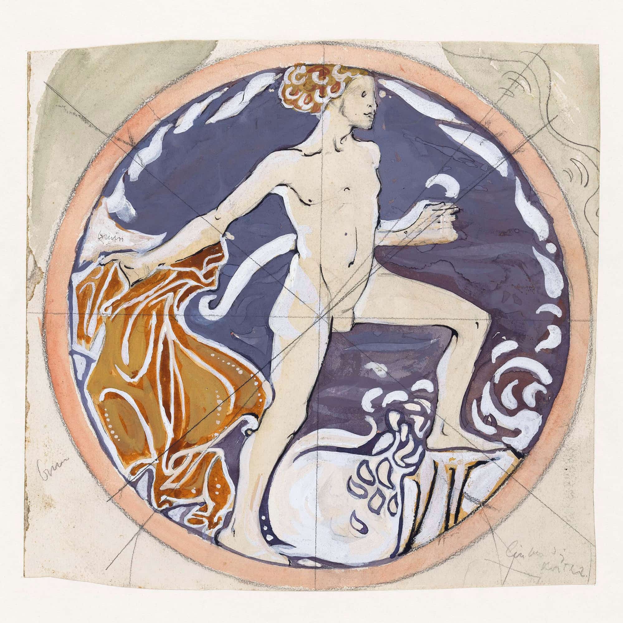 Ontwerp Voor Schildering Algemene Nederlandsche Diamantbewerkersbond Vrijheid by Richard Nicolaus Roland Holst - Image 2