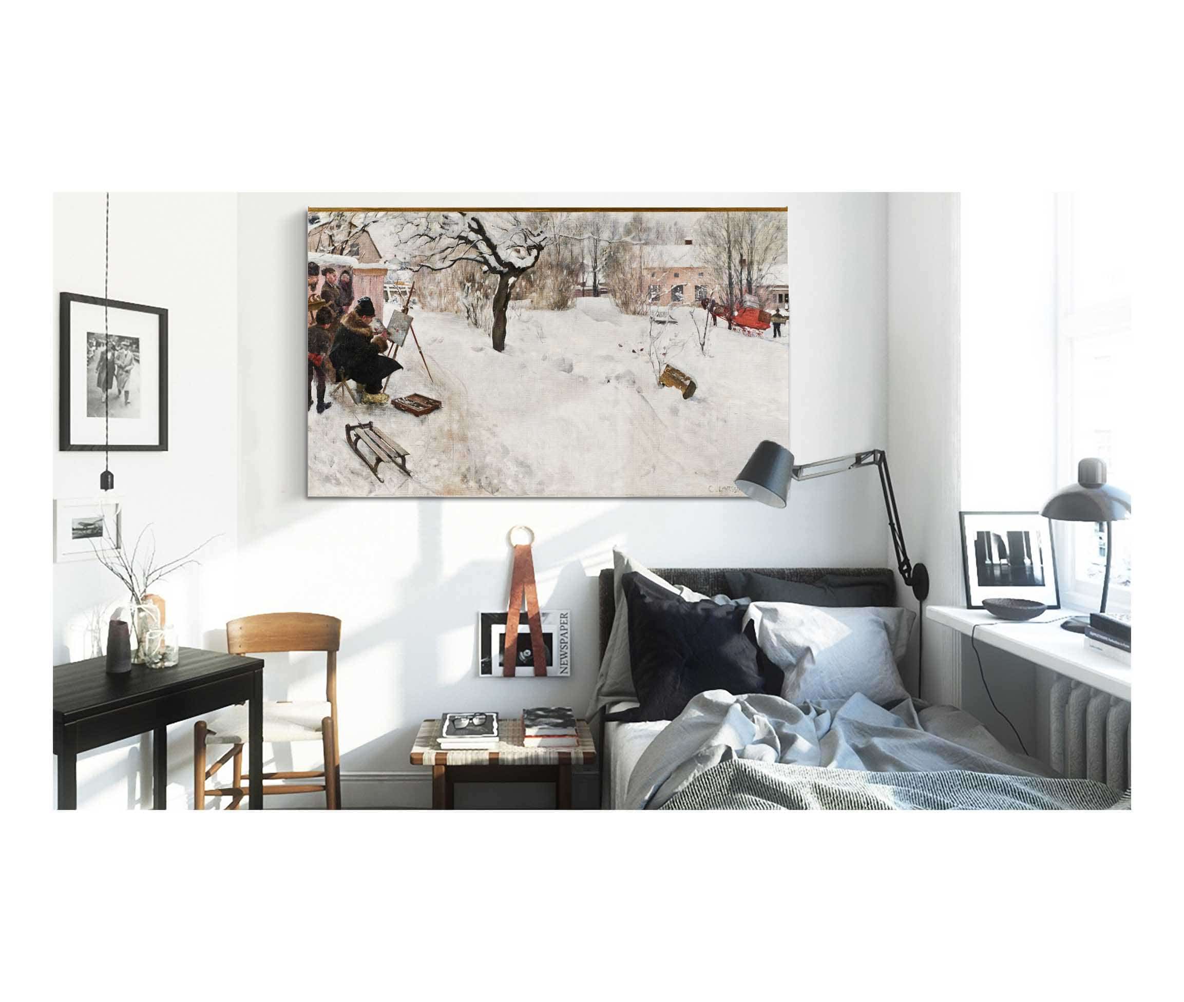 Open Air Painter Winter Motif From Asogatan Stockholm by Carl Larsson - Image 3