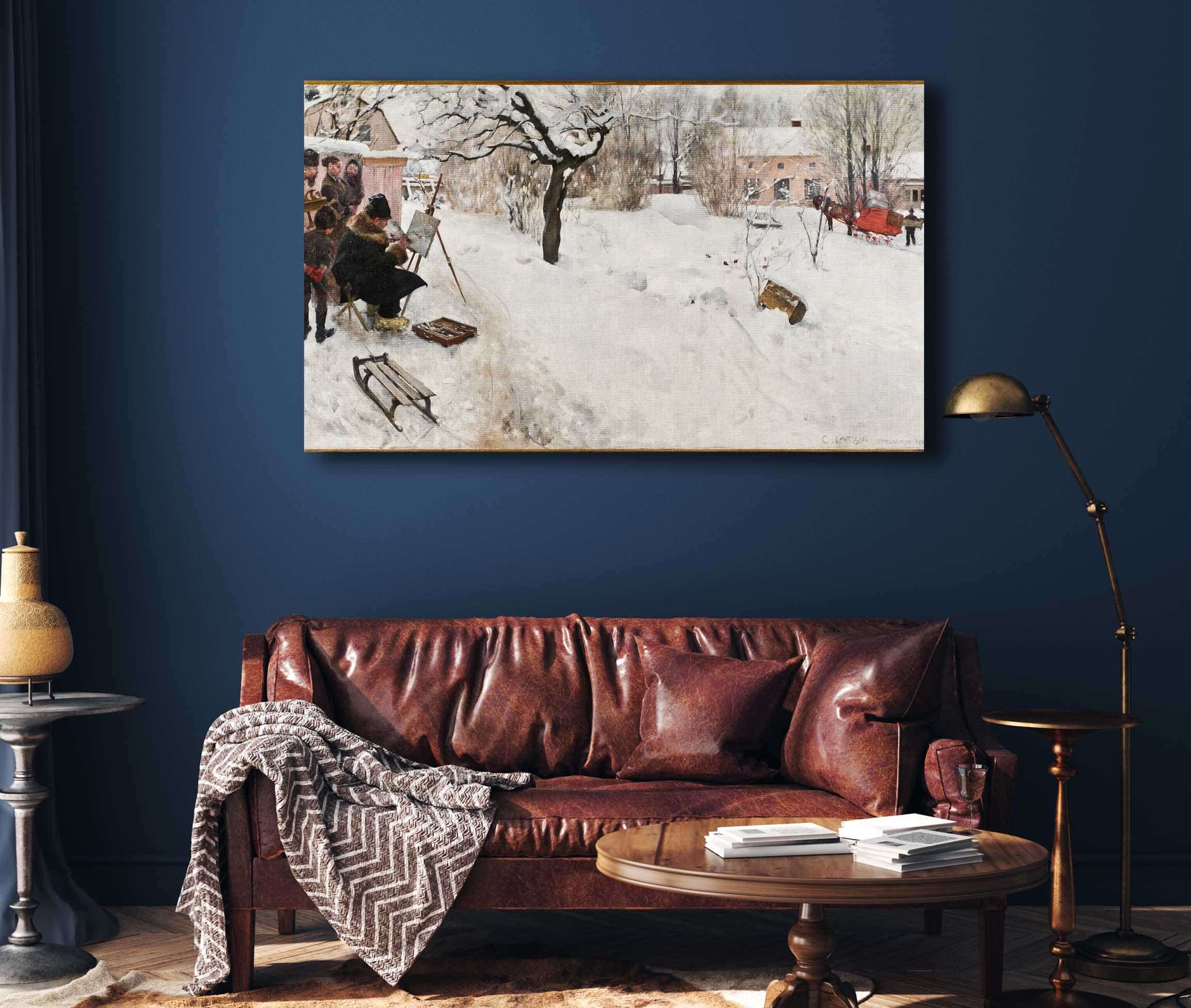 Open Air Painter Winter Motif From Asogatan Stockholm by Carl Larsson - Image 4