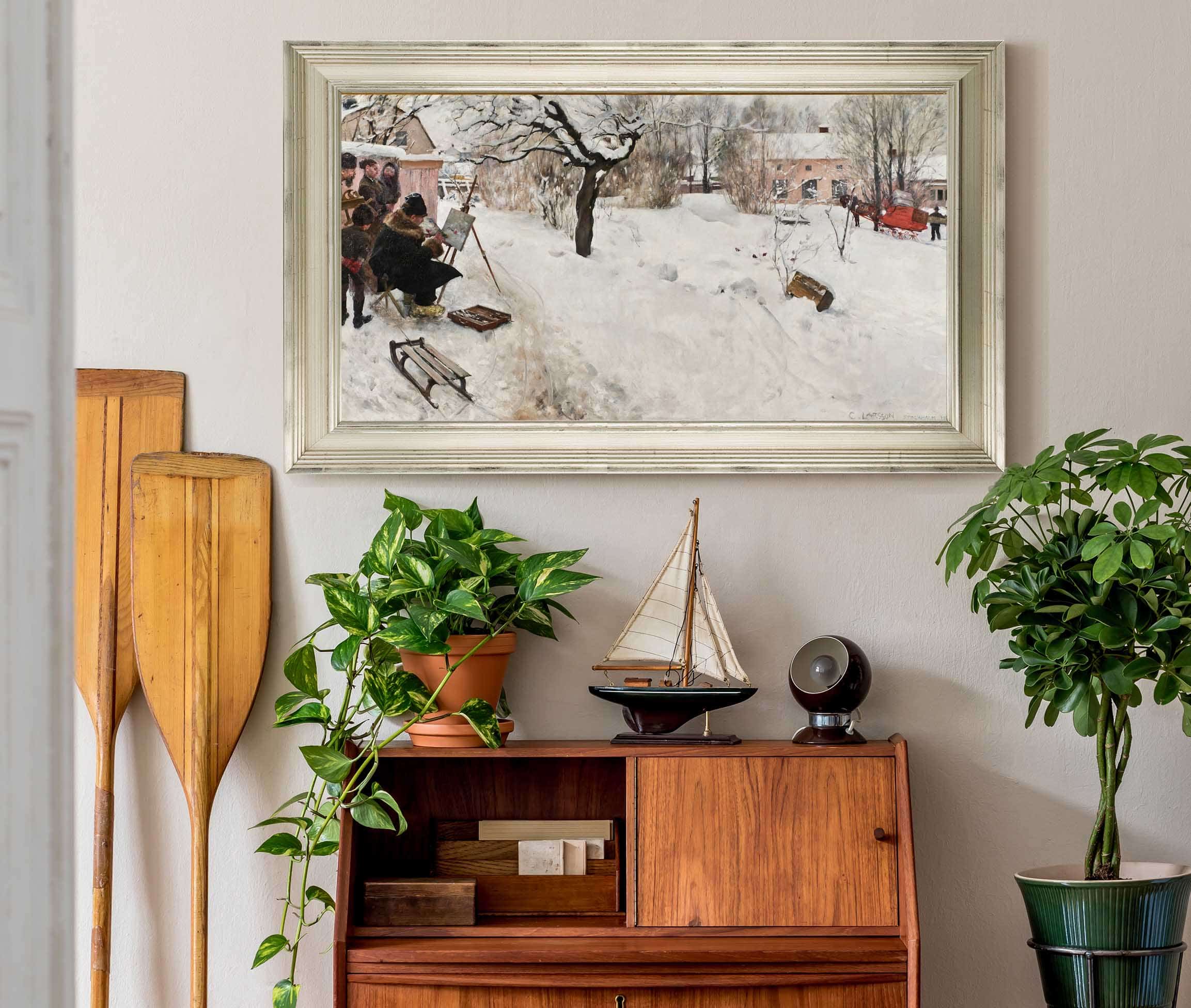 Open Air Painter Winter Motif From Asogatan Stockholm by Carl Larsson - Image 6