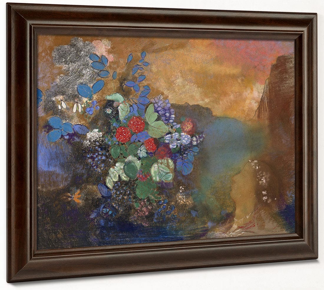 Ophelia Among The Flowers By Odilon Redon - Image 6