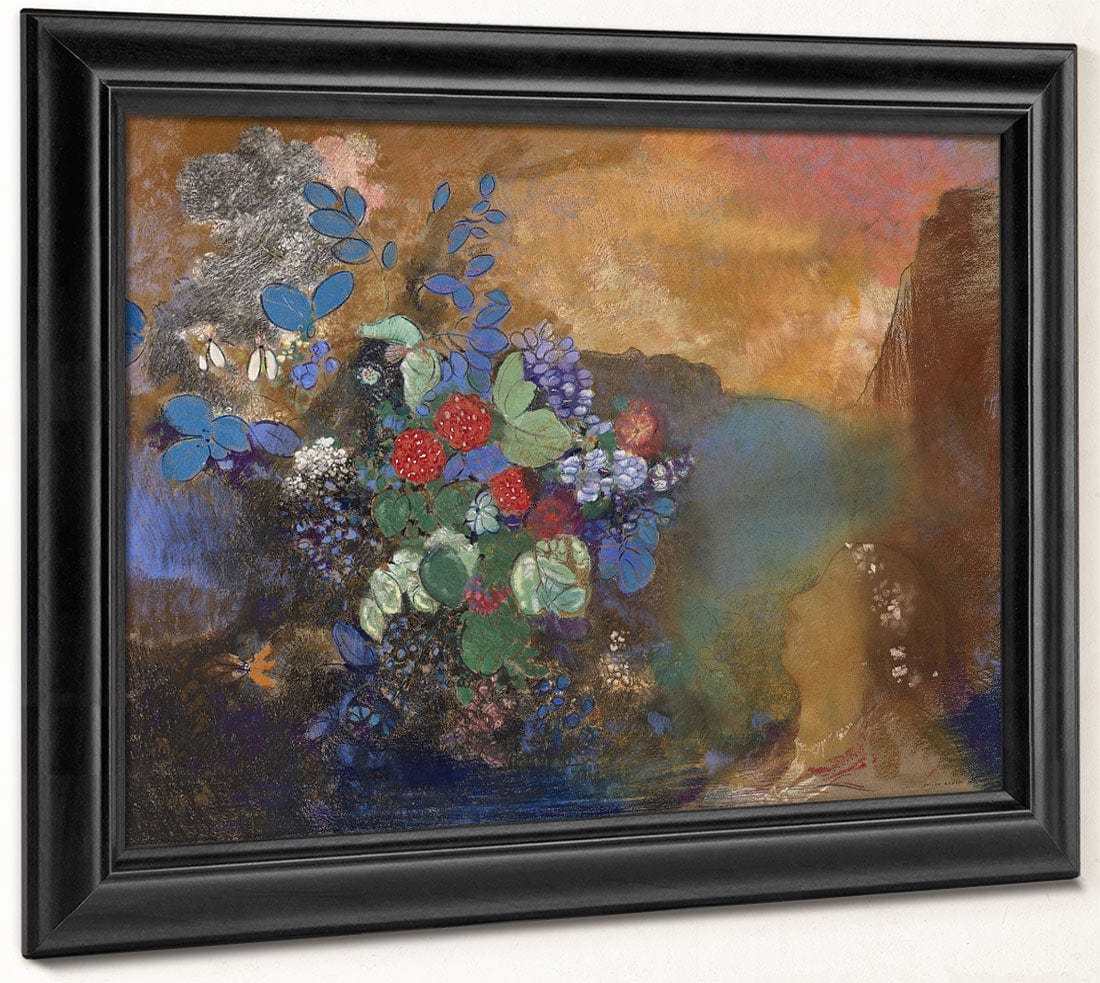 Ophelia Among The Flowers By Odilon Redon - Image 8