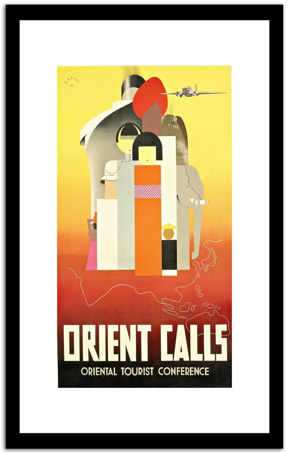 Orient Calls Vintage Travel Advertisement