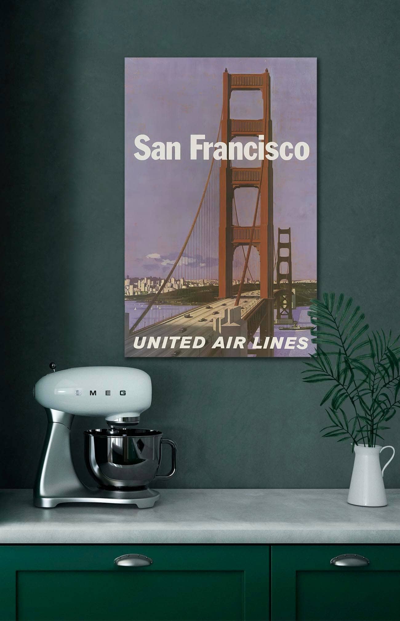 Original Vintage United Airlines San Francisco - Image 4