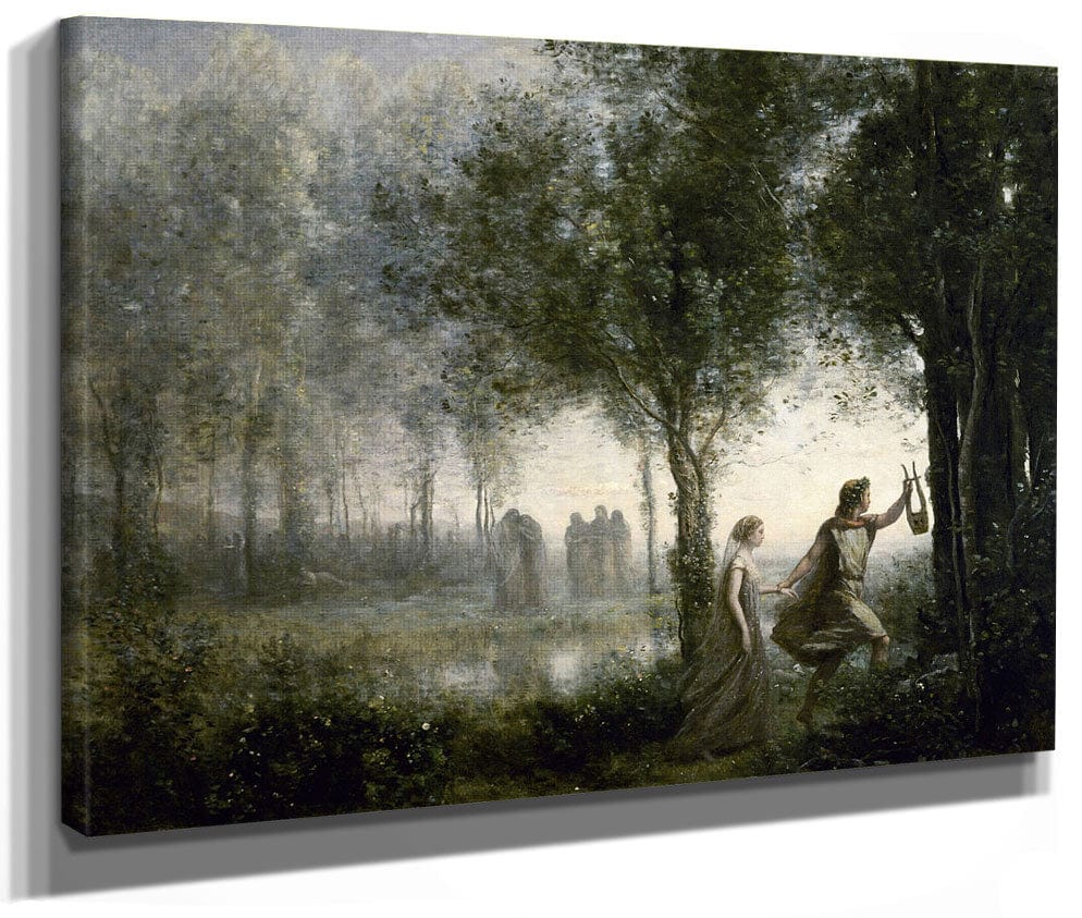 Orpheus Leading Eurydice From The Underworld By Jean Baptiste Camille Corot