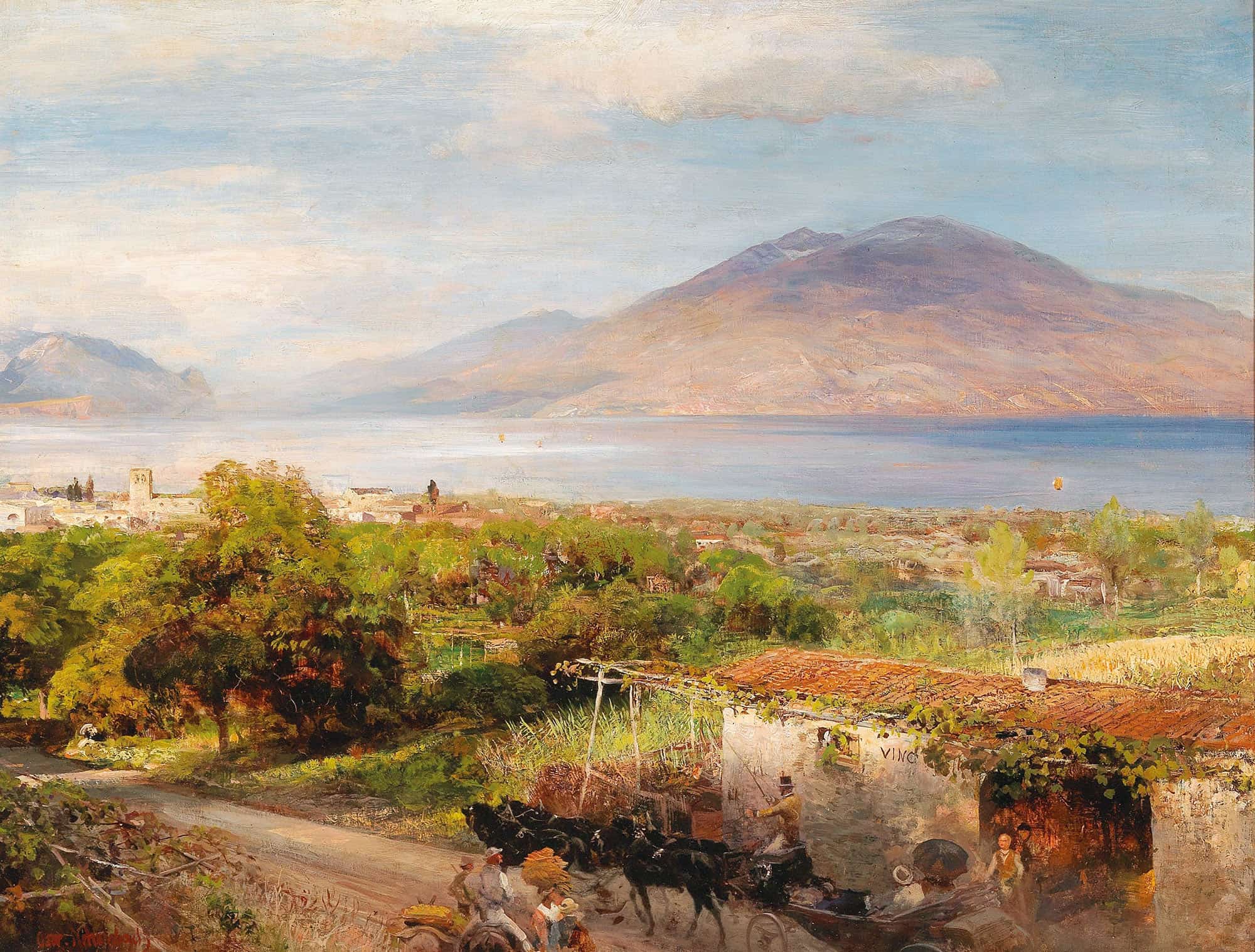 Osteria Near Naples by Oswald Achenbach