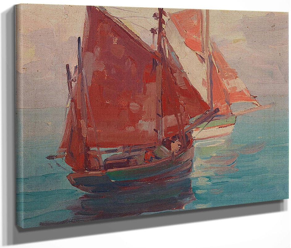 Outbound Fishing Boats By Edgar Payne
