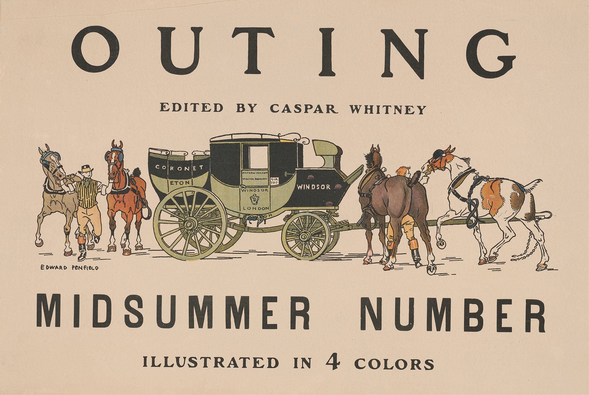 Outing Edited By Caspar Whitney Between And by Edward Penfield - Image 2