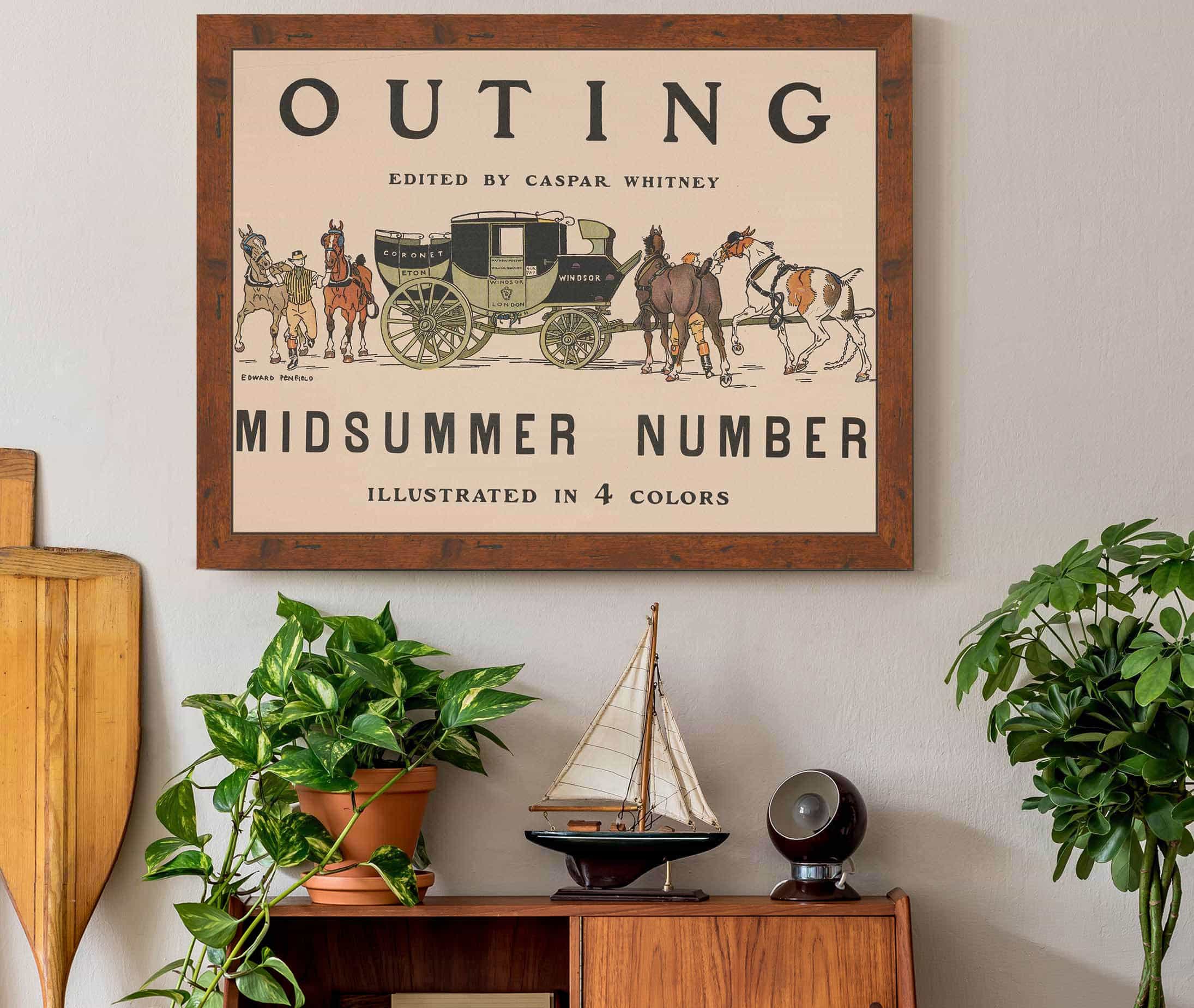 Outing Edited By Caspar Whitney Between And by Edward Penfield - Image 3