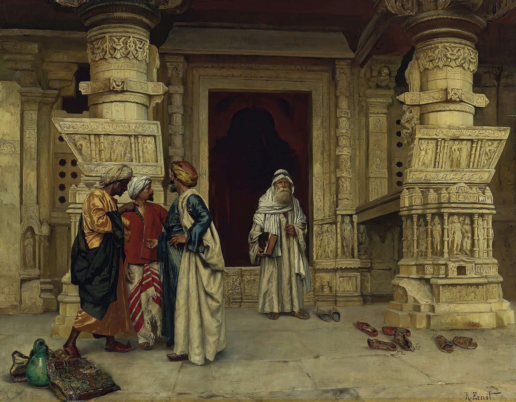 Outside The Mosque by Rudolf Ernst - Image 5