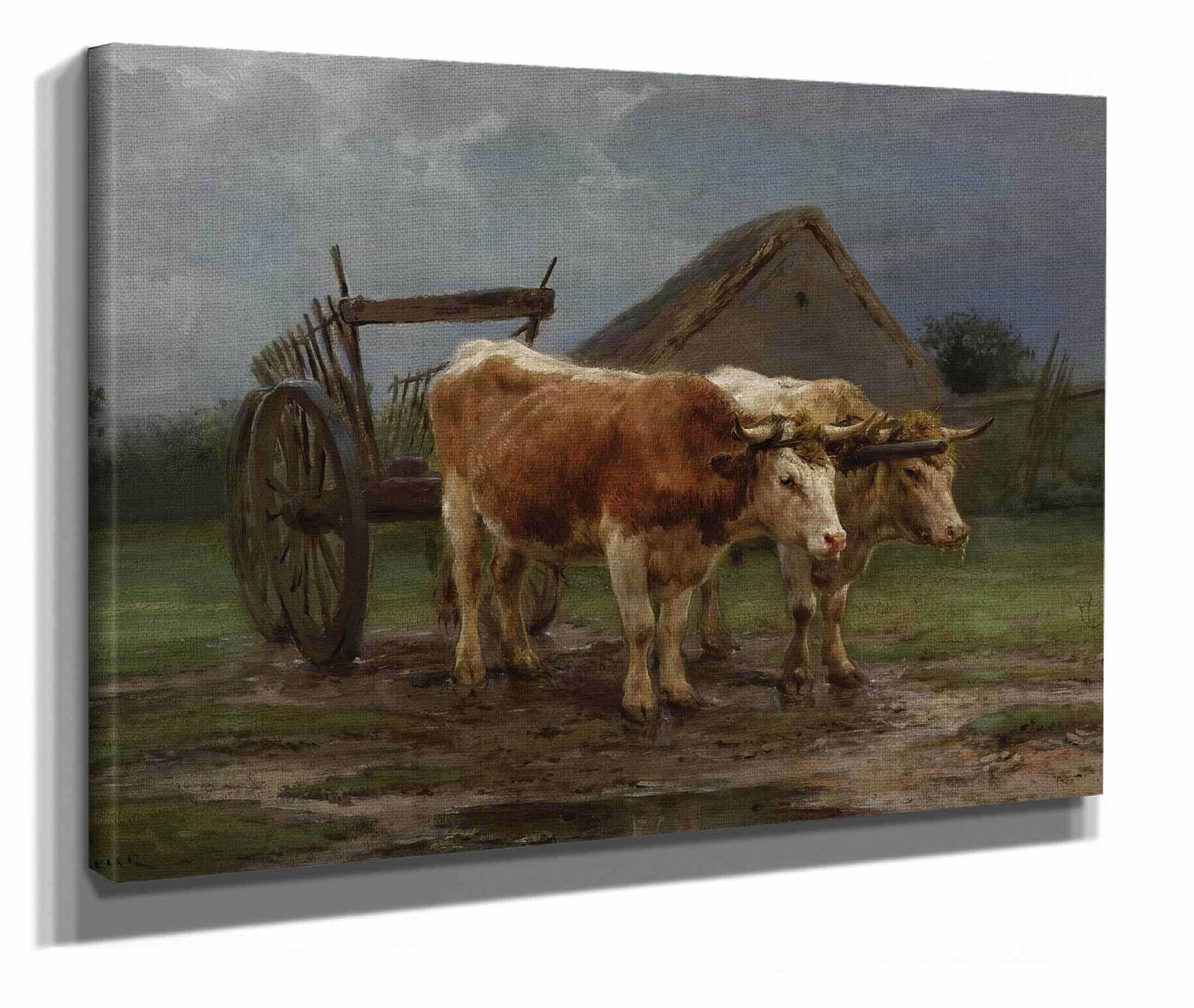 Oxen Pulling A Cart by Rosa Bonheur - Image 2