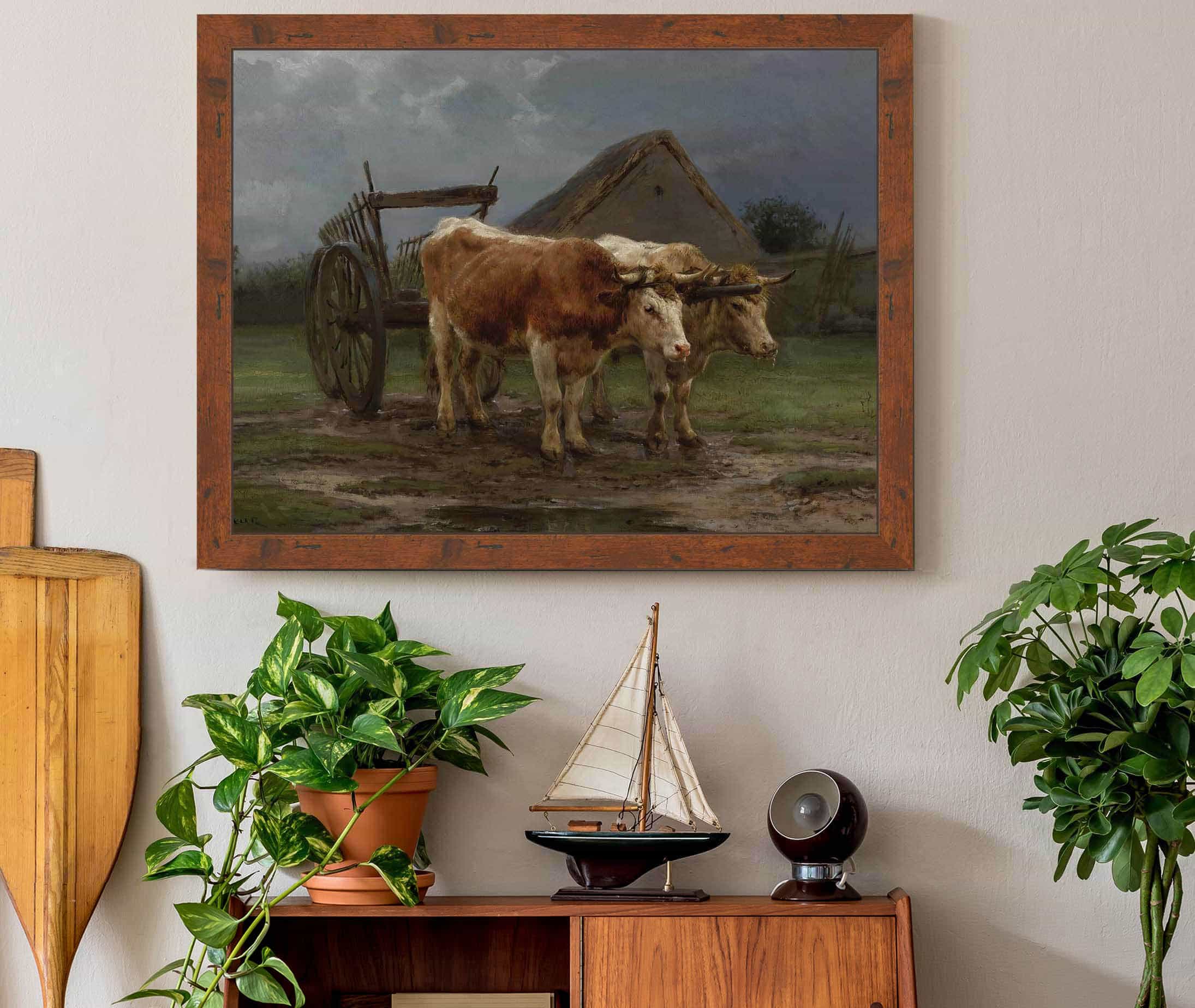 Oxen Pulling A Cart by Rosa Bonheur - Image 3