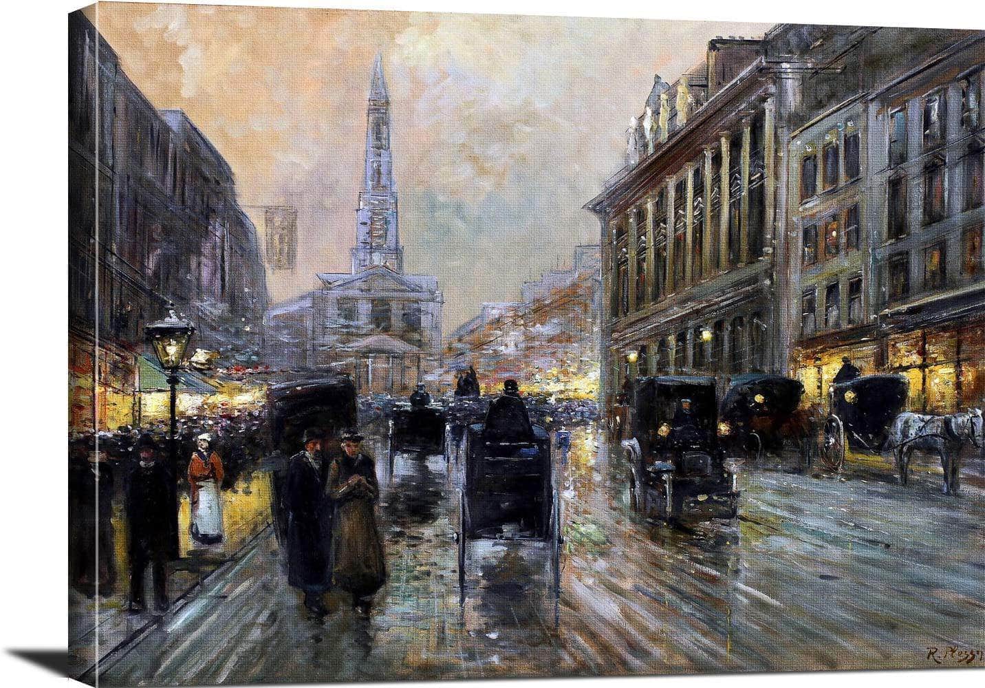 Oxford Street, London Painting Rudolf Plessner Canvas Art - Image 3