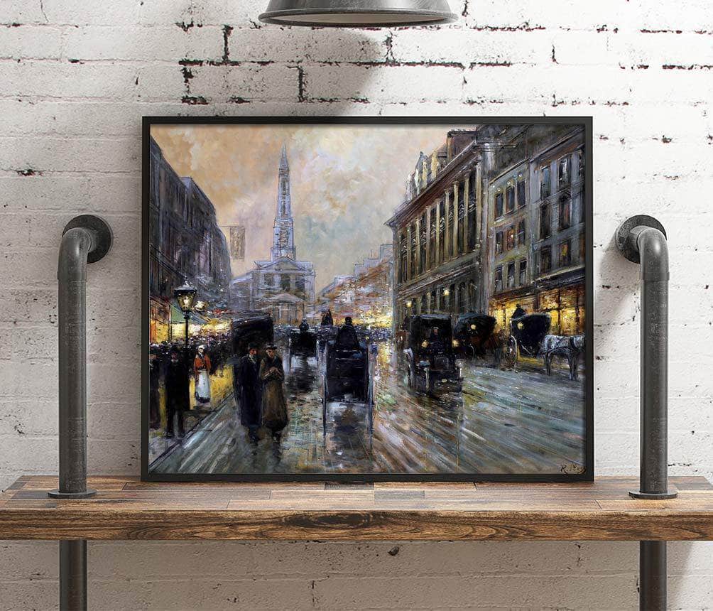 Oxford Street, London Painting Rudolf Plessner Canvas Art - Image 4